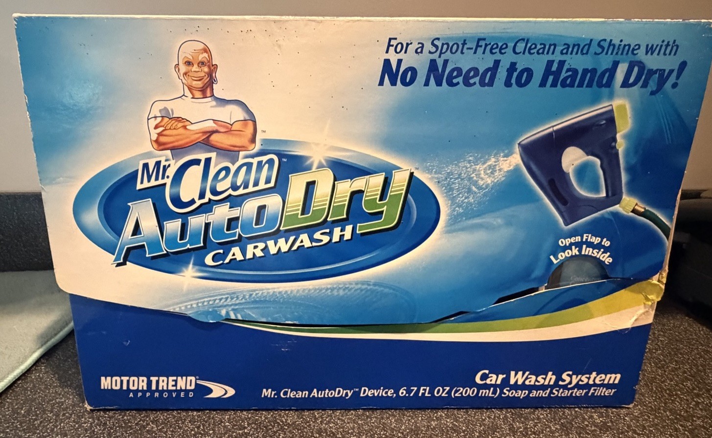 Mr. Clean AutoDry Car Wash System Starter Kit NIB Soap Filter Motor Trend