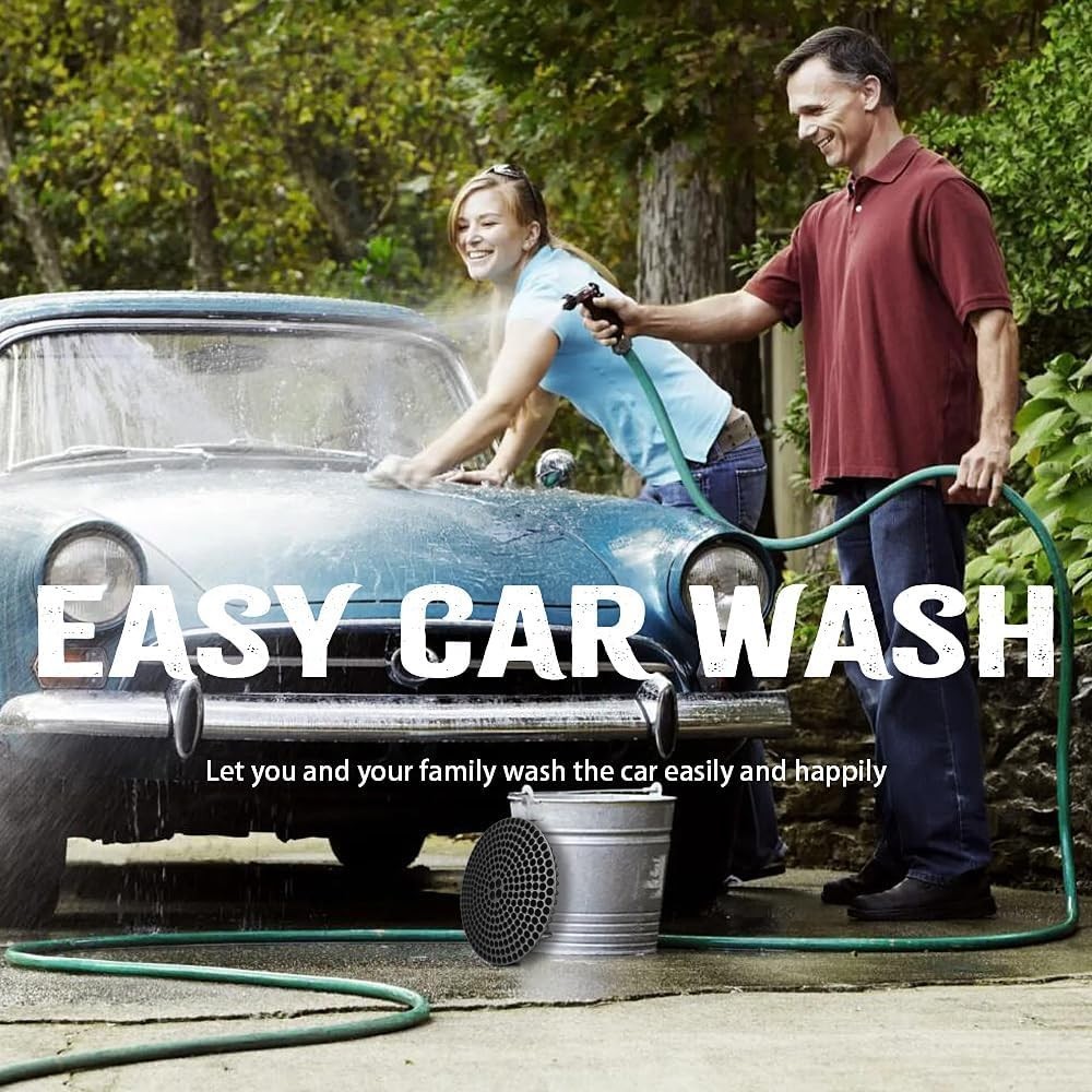 10.4″ Heavy Duty Grit Trap 2-Pack & Synthetic Wool Mitt Kit for Car Wash