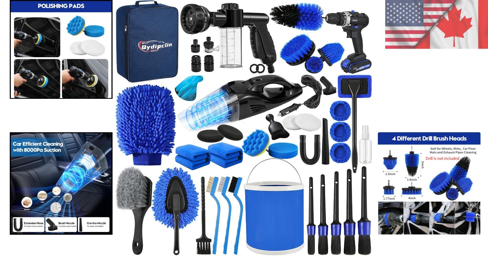 Comprehensive 45-Pcs Car Wash & Detailing Kit: Effortless Clean for All Vehicles