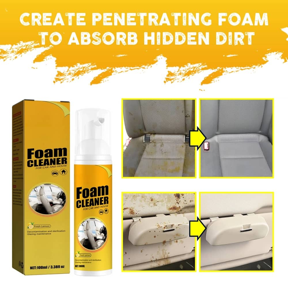 Car Interior Foam Cleaner Leather Seat Supplies Decontamination Cleaner 100ml