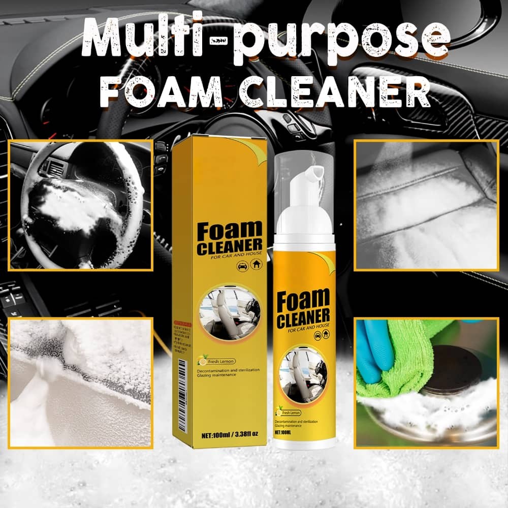 Car Interior Foam Cleaner Leather Seat Supplies Decontamination Cleaner 100ml