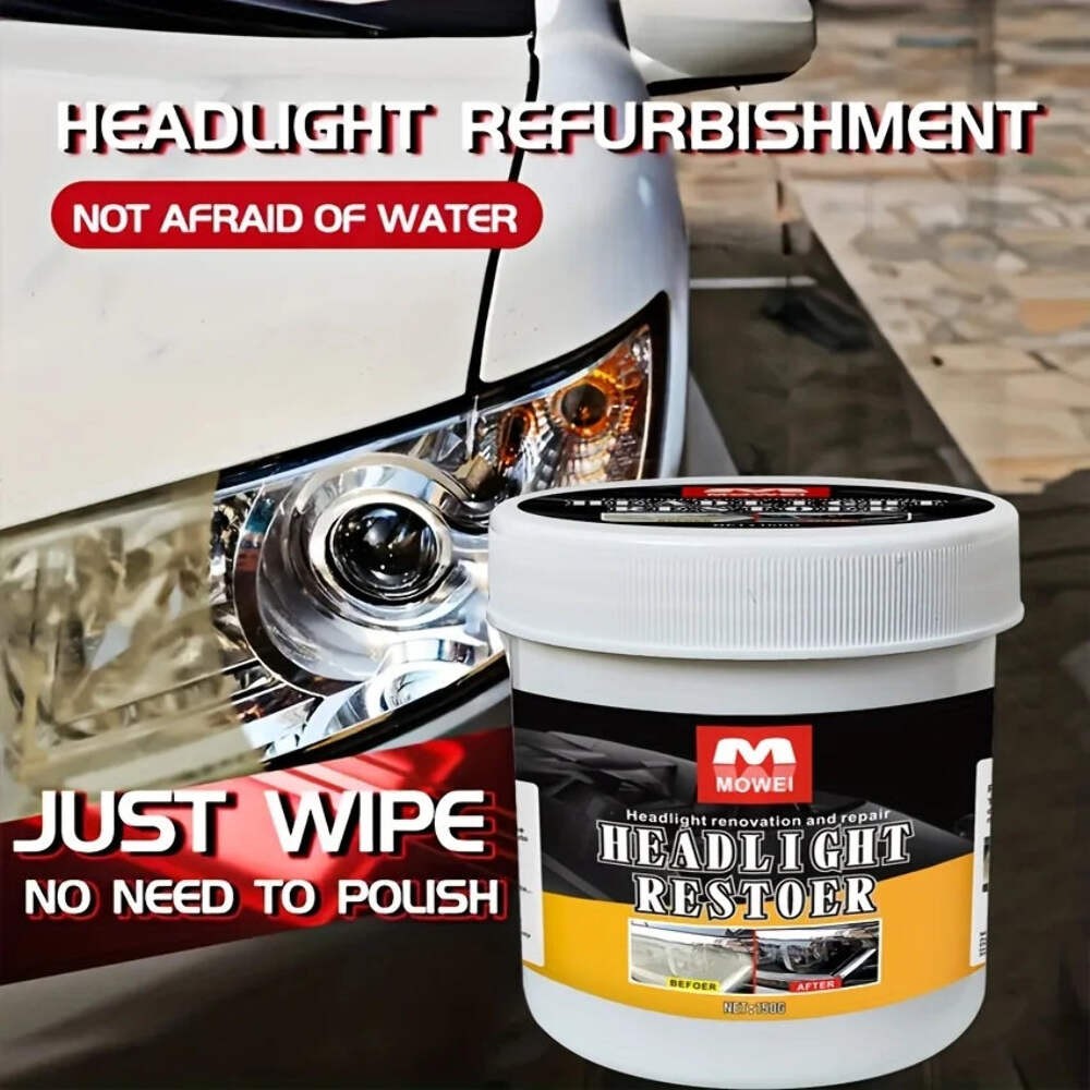 Car Headlight Restoration Polishing Headlamp Scratch Removal Cleaning Paste