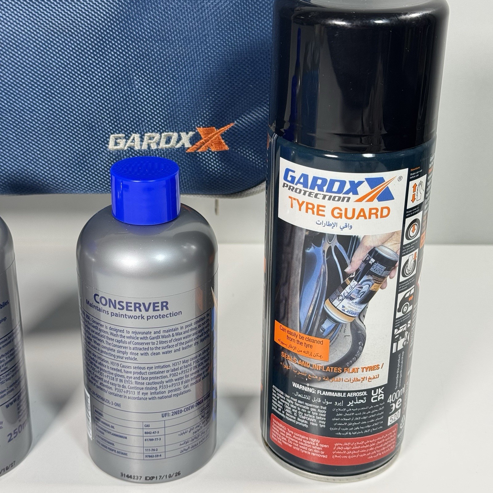 GardX Car Care Kit Wash Wax Glass Guard Tyre Guard Sponge Bag New