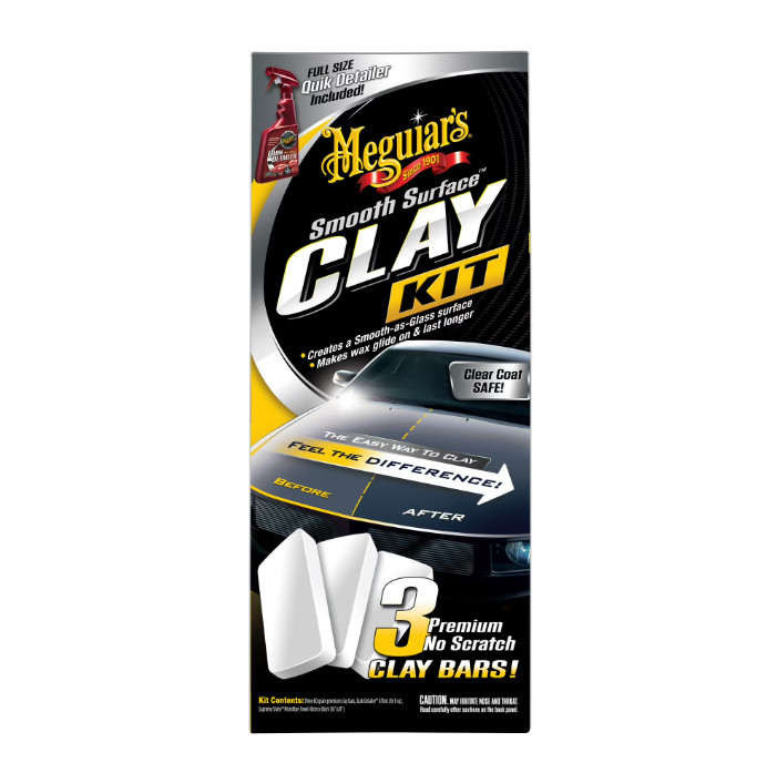 2 Pack Meguiar’s Smooth Surface Clay Kit – Safe and Easy Car Claying for a smoot