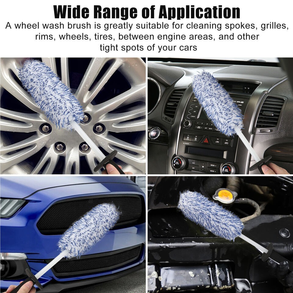 Wheel Brush Automotive Alloy Tire Cleaning Tool Details Seamless Soft Wool Brush