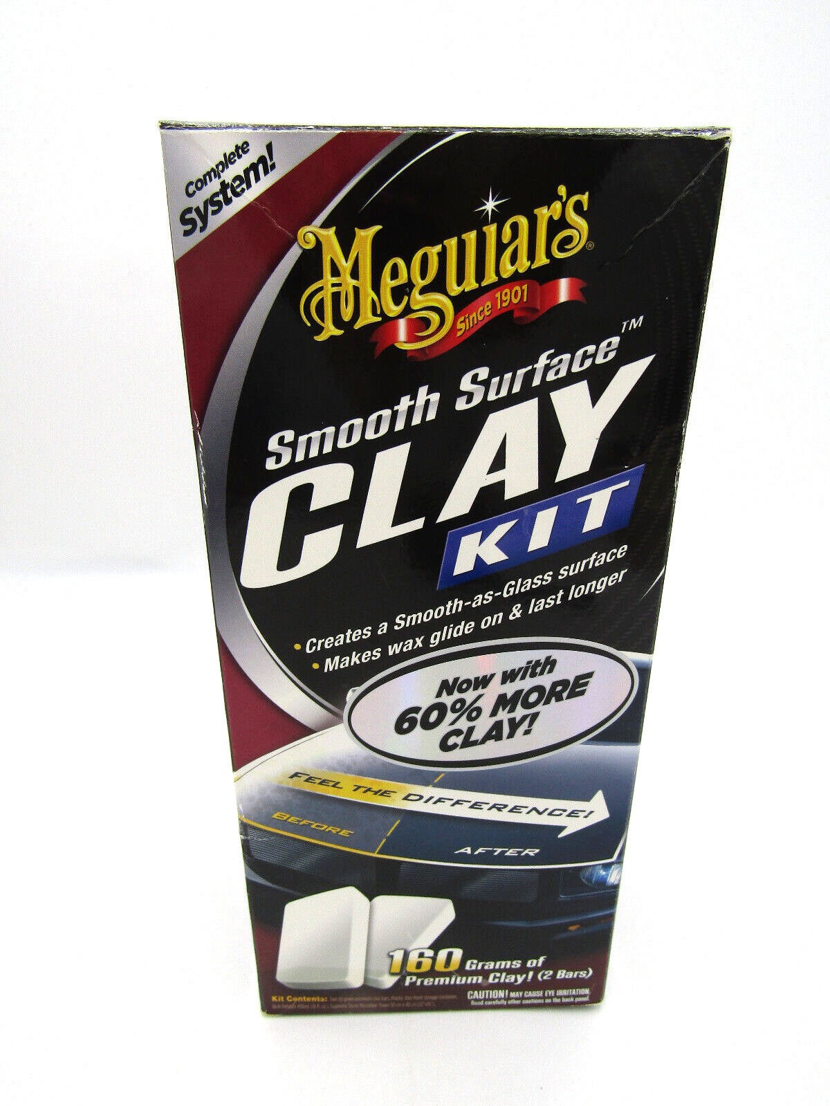 Meguiar’s Smooth Surface Clay Kit Car Claying Smooth Glass Finish 160 Grams