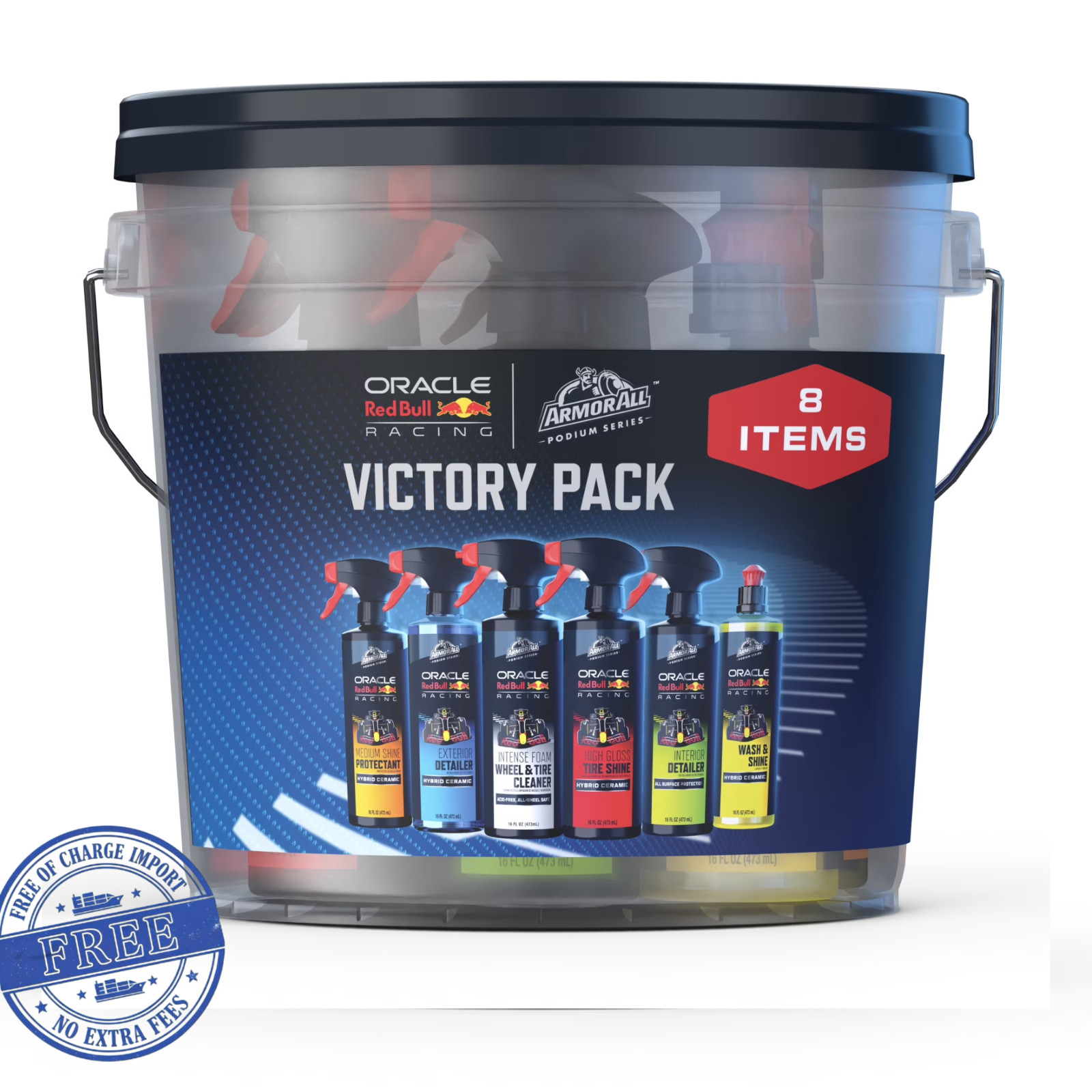 8-Piece Bucket Armor All Podium Series Victory Pack Car Detailing Kit Easy Clean