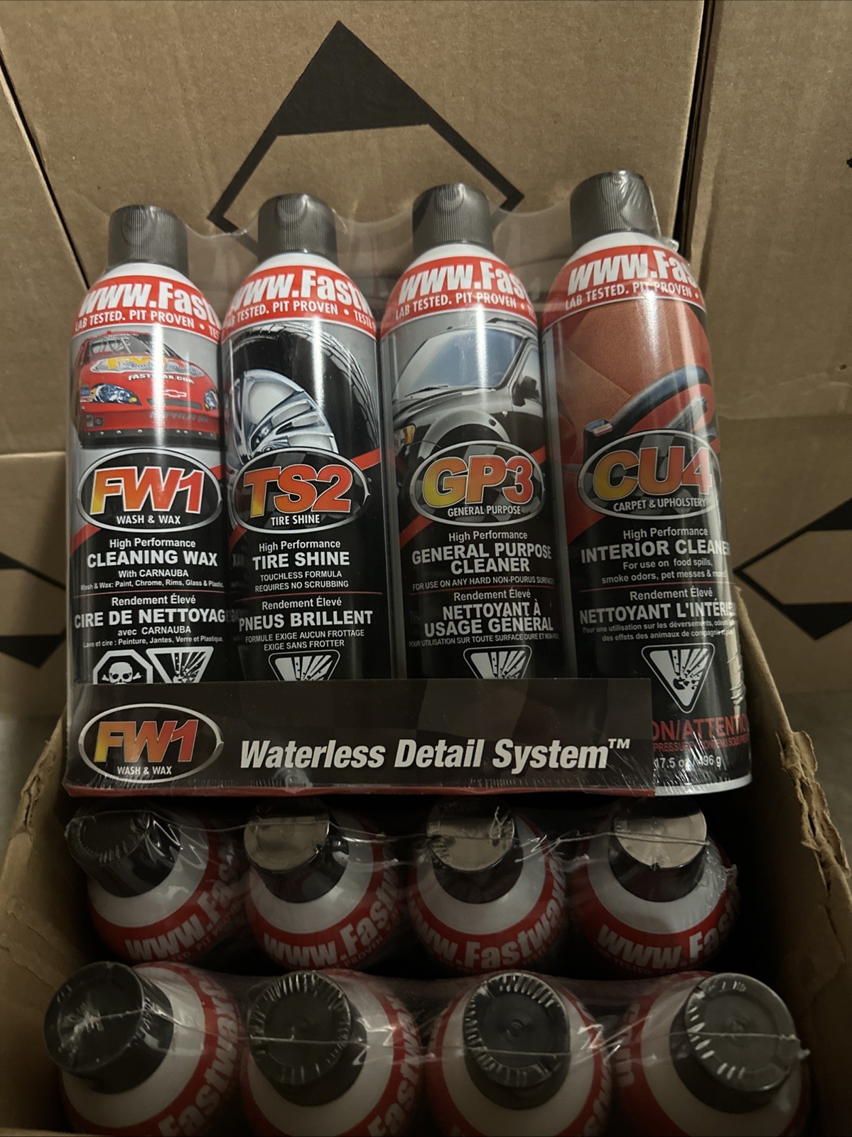 Fast Wax FW1 Detail Kit 4 Pack Waterless Car Wash and Wax Detail System SHINE