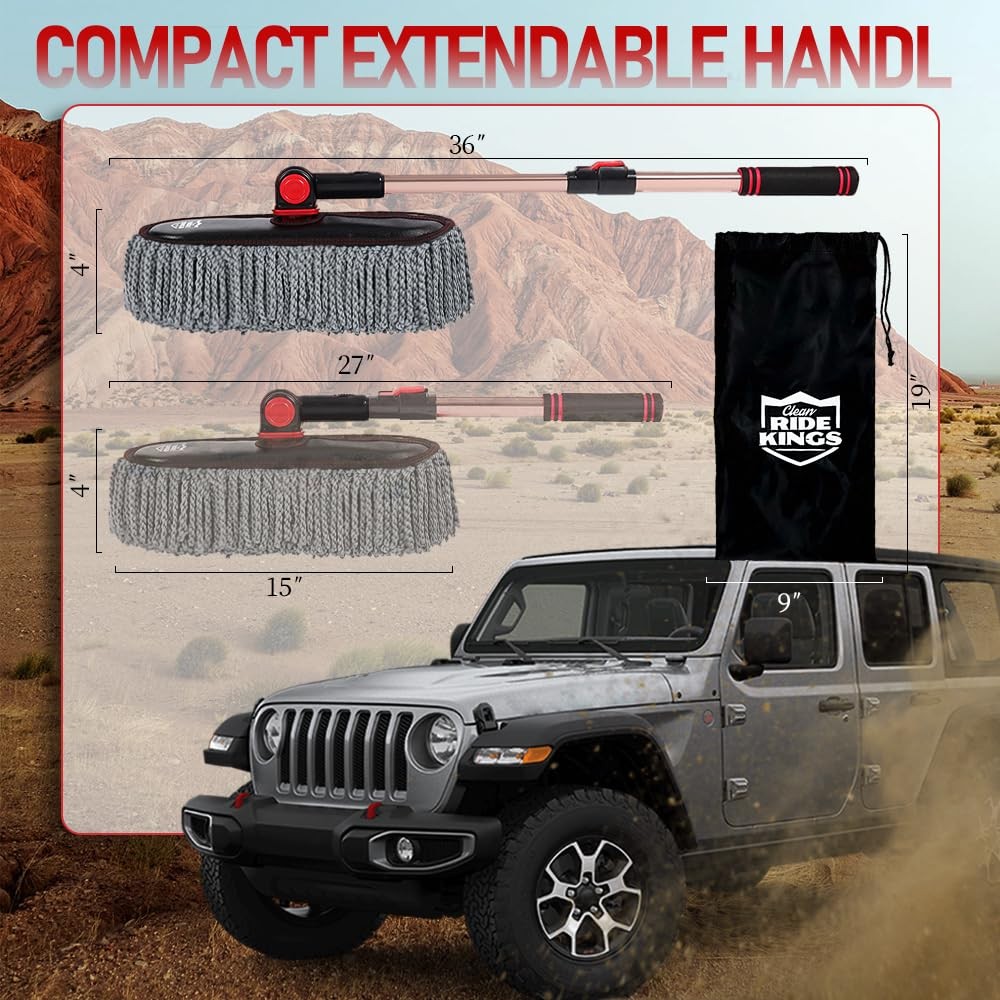 Ride Kings Car Duster Exterior Scratch Free – Microfiber Extra Large, Grey6