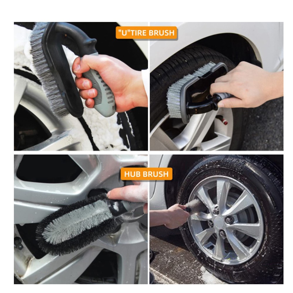 10PCS Car Wash Cleaning Tools Kit Automobile Detailing Brush Dash Duster Br JWKX