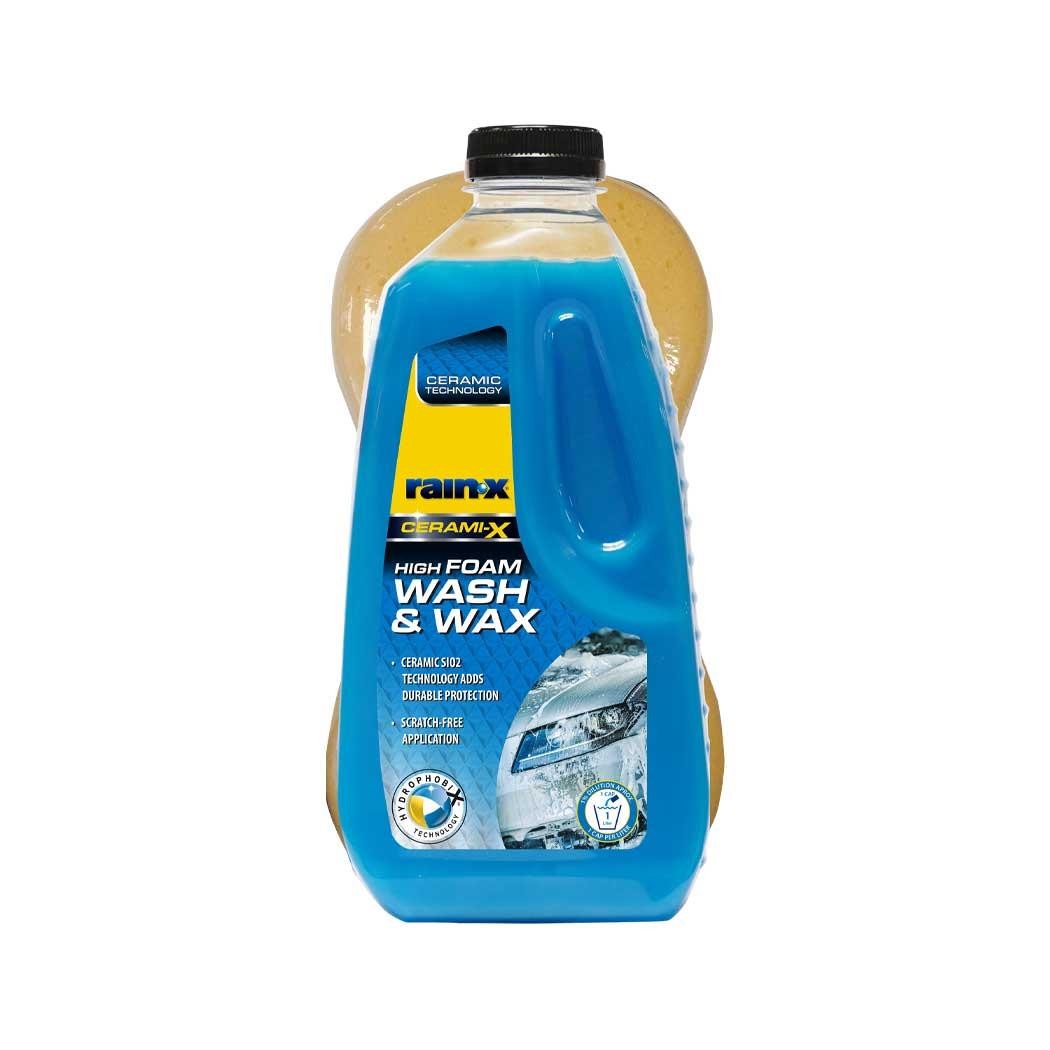 RainX Wash and Wax Ceramic High Foam 5x1L with Sponge Deep Clean & UV Protection