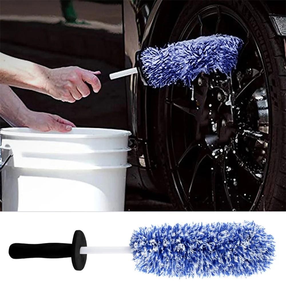 Wheel Brush Automotive Alloy Tire Cleaning Tool Details Seamless Soft Wool Brush