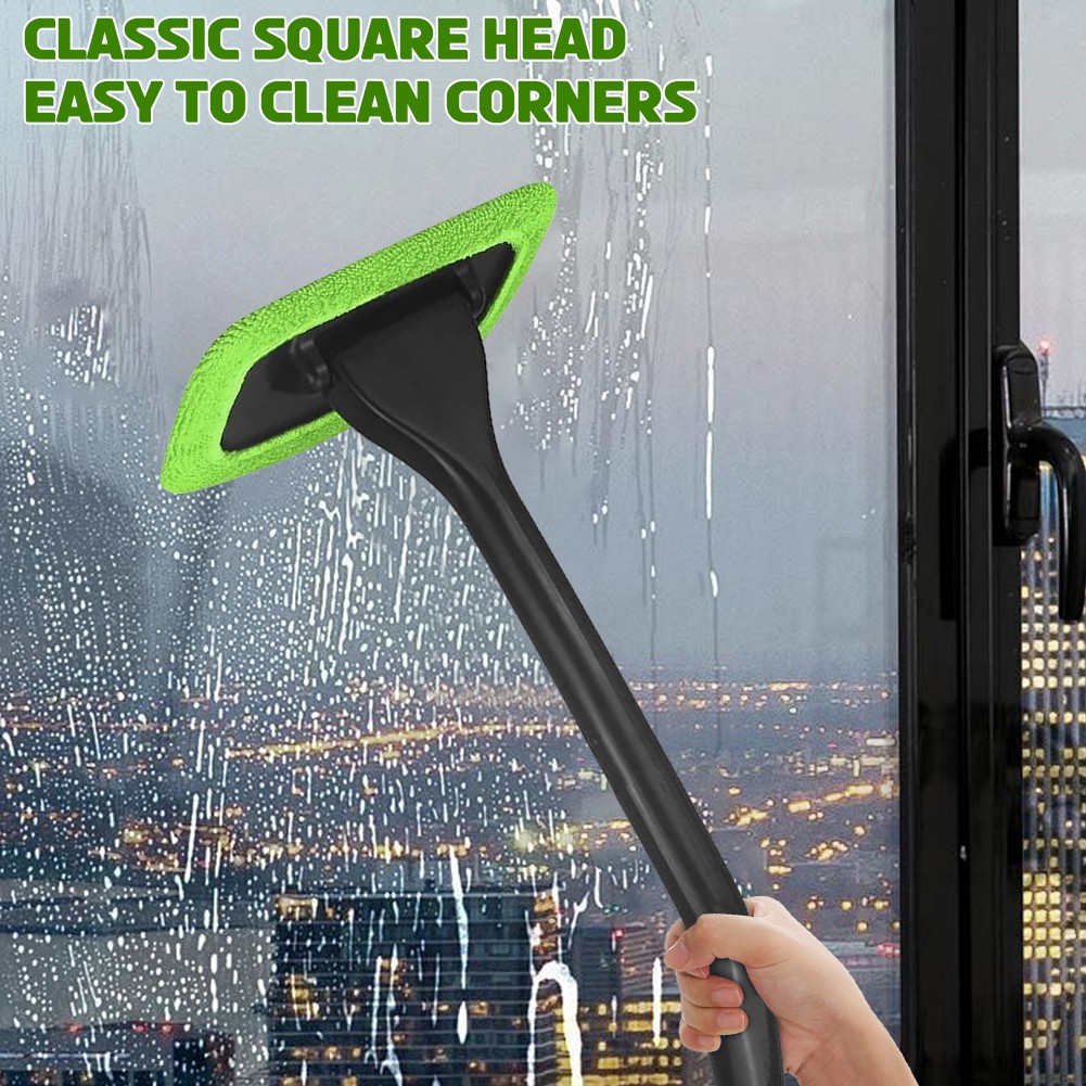 1×Windshield Cleaning Tool Car Window Wiper Cleaner Glass Brush & 5 Reusable Pad