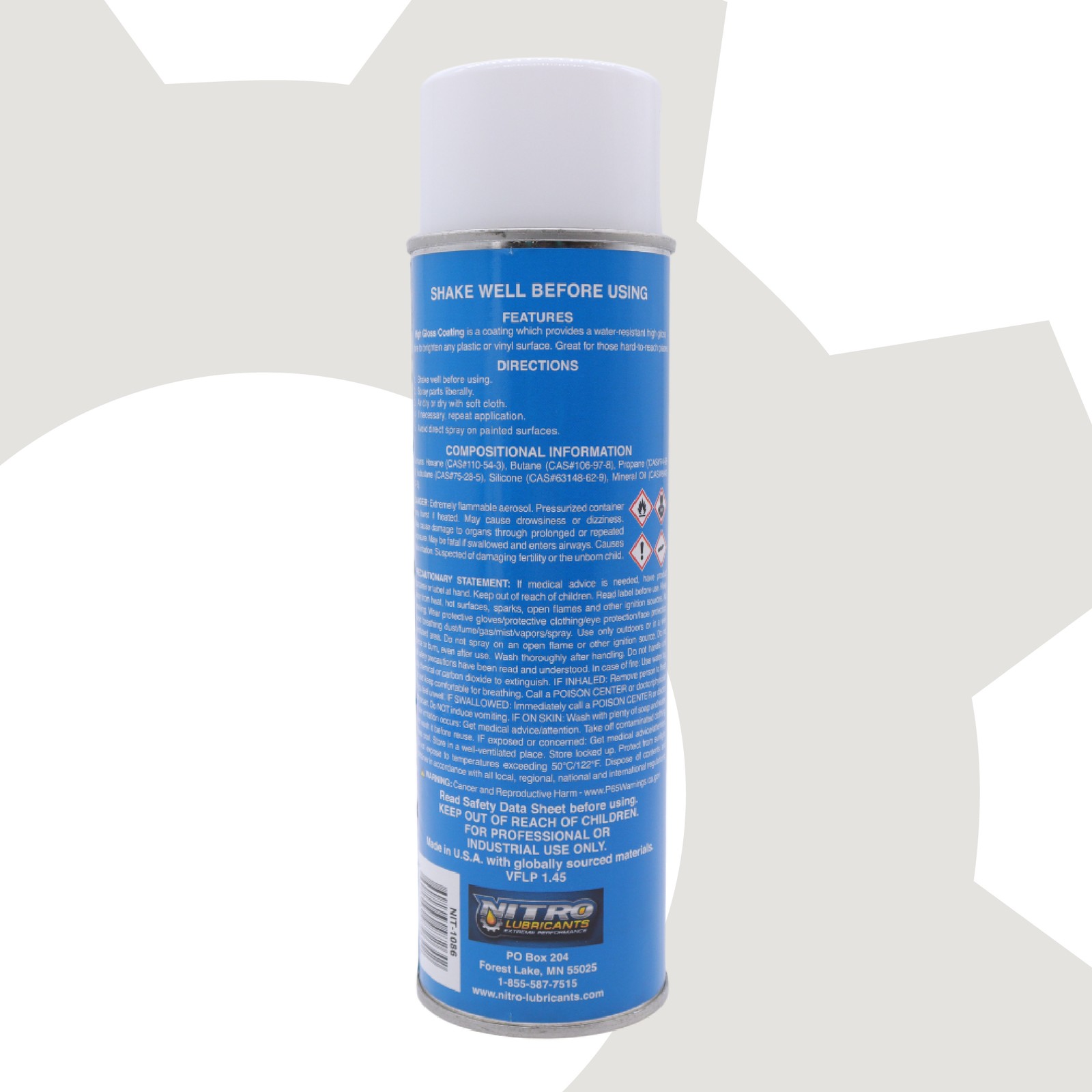 Nitro Lubricants High Gloss Coating – Vinyl & Plastic Shine, 12 oz (2-Pack)