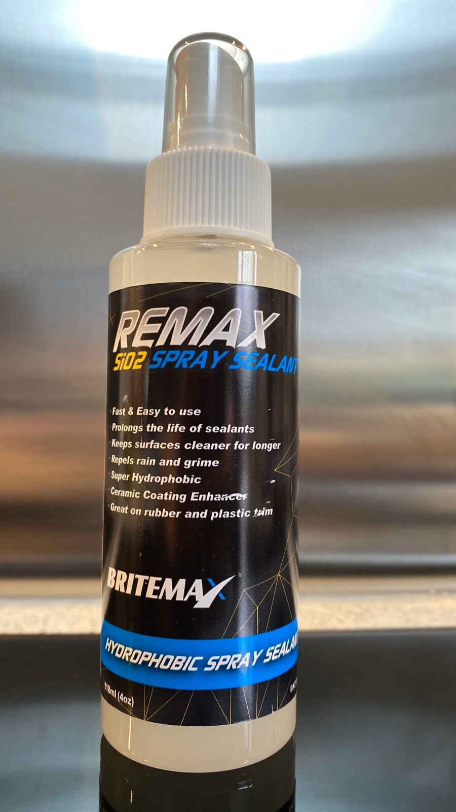 Britemax Remax Si02 ceramic Spray Sealant 118ml 4oz – Great on rubber & plastic