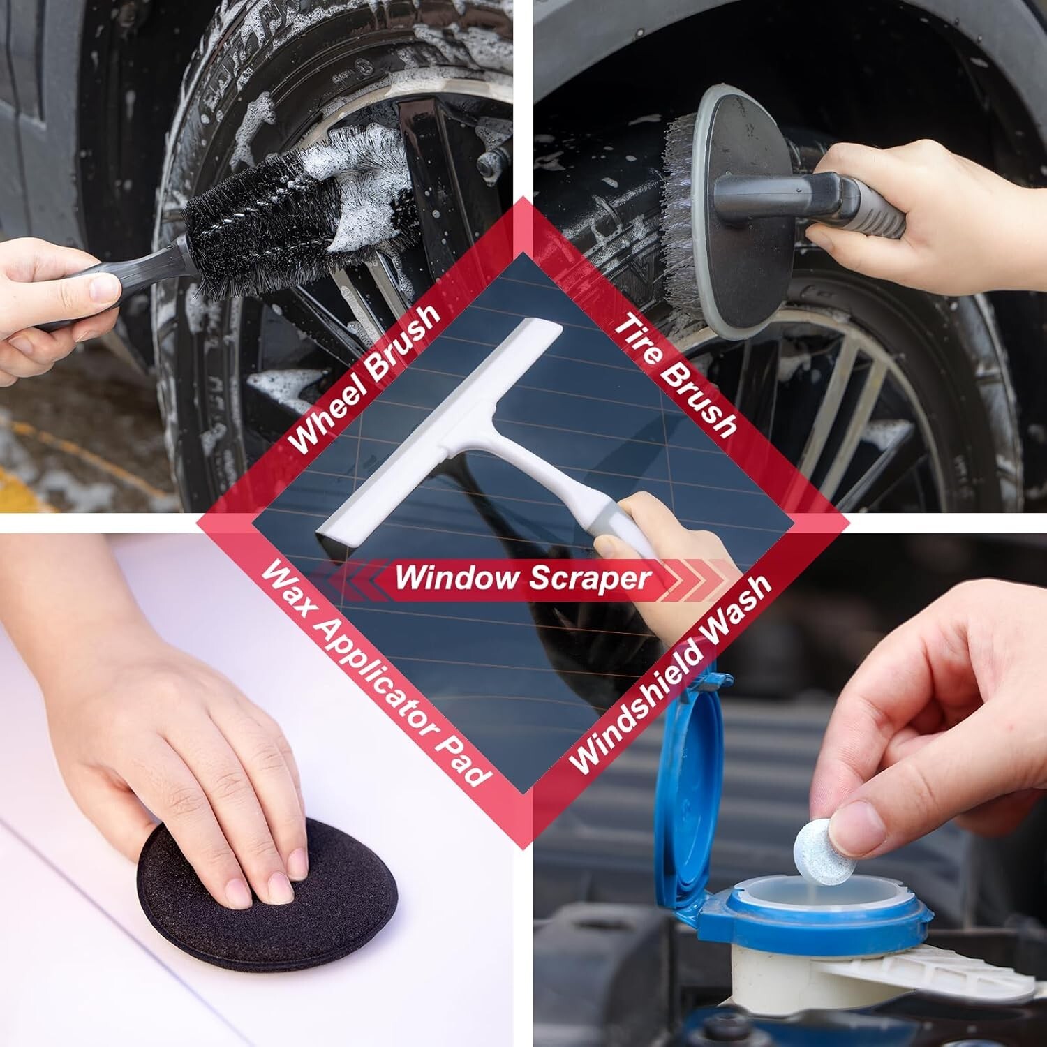 42Pcs Car Wash Cleaning Kit with Foam Gun Sprayer Detailing Brushes Car Vacuum