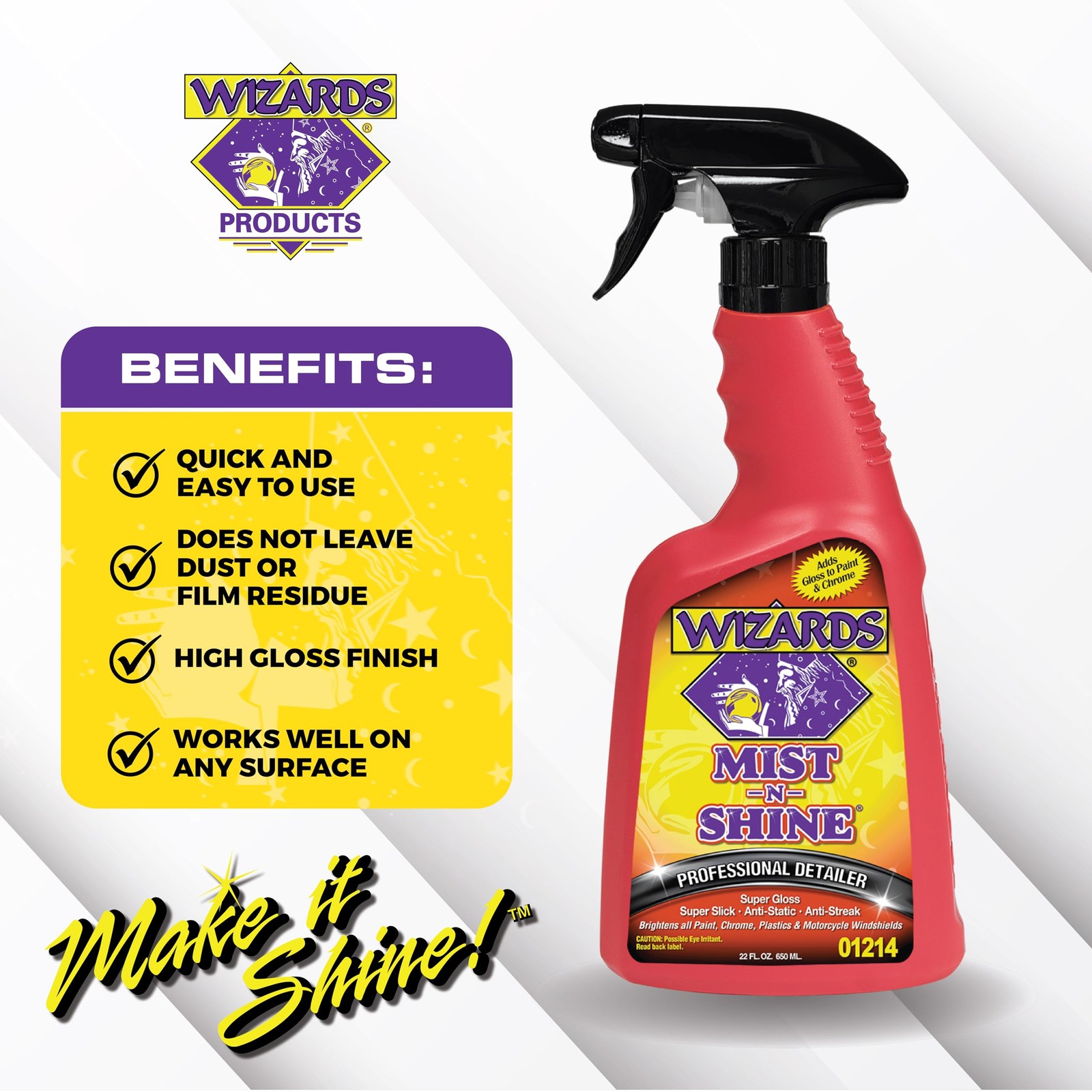 Motorcycle Cleaning Kit Wash Foam Rinse Detailer Spray Bug Remover Wizards Bike