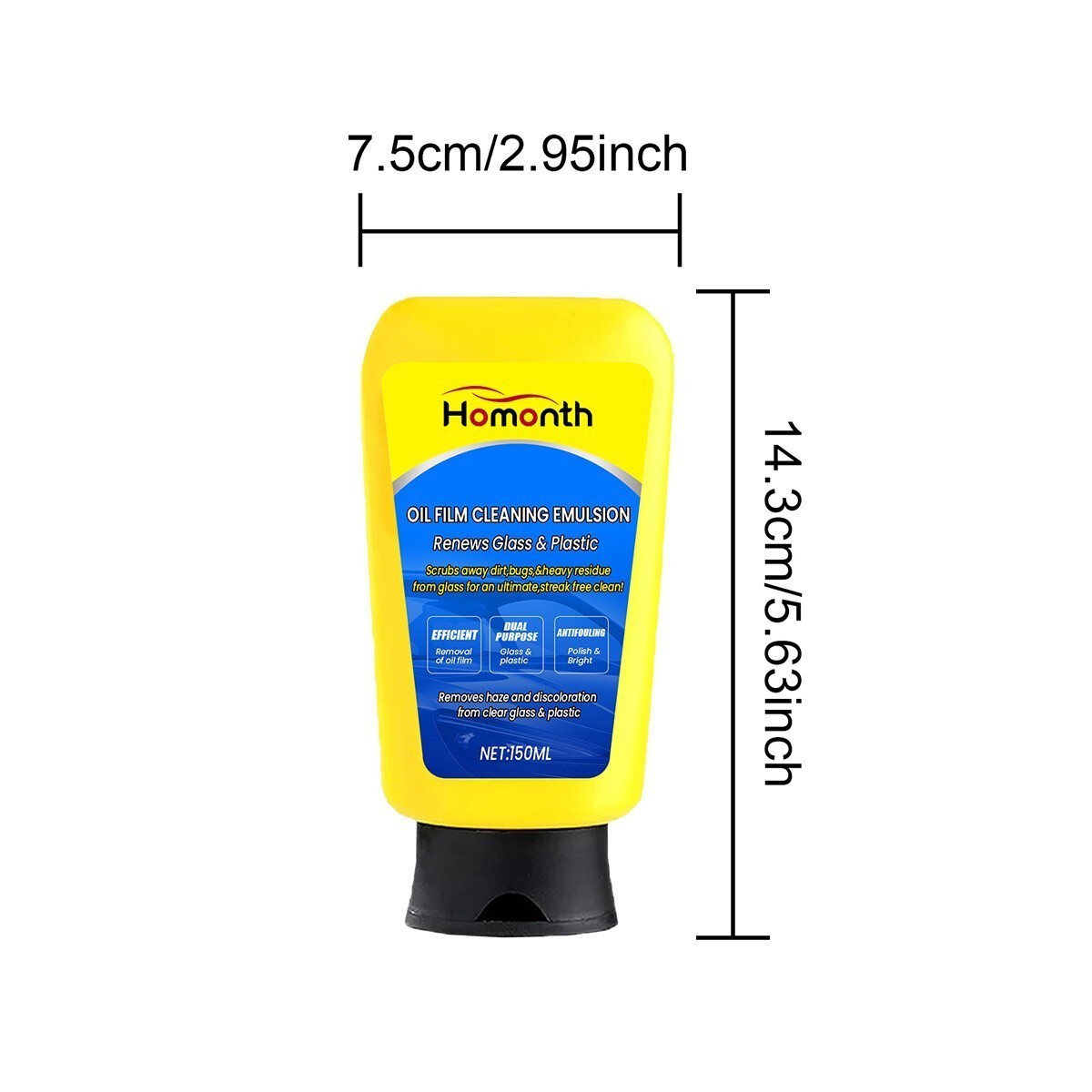 Oil Film Emulsion Glass Cleaner Cream Quick Effect Coating Cleaning Emulsion