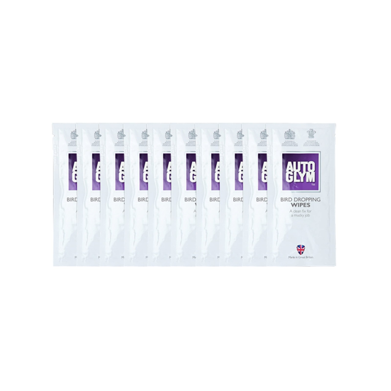 Bird Dropping Wipes x10 Quick Clean Car Care Cleaning Wipes Pack