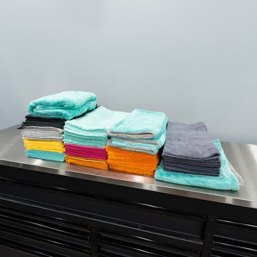 The Clean Garage Microfiber Towel Starter Kit | 100 Towels | 12 Varieties