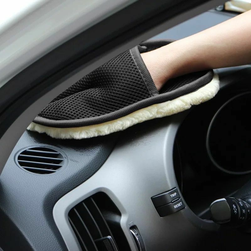Microfiber Wool Soft Auto Car Washing Glove Cleaning Car Cleaning glove Motorcyc