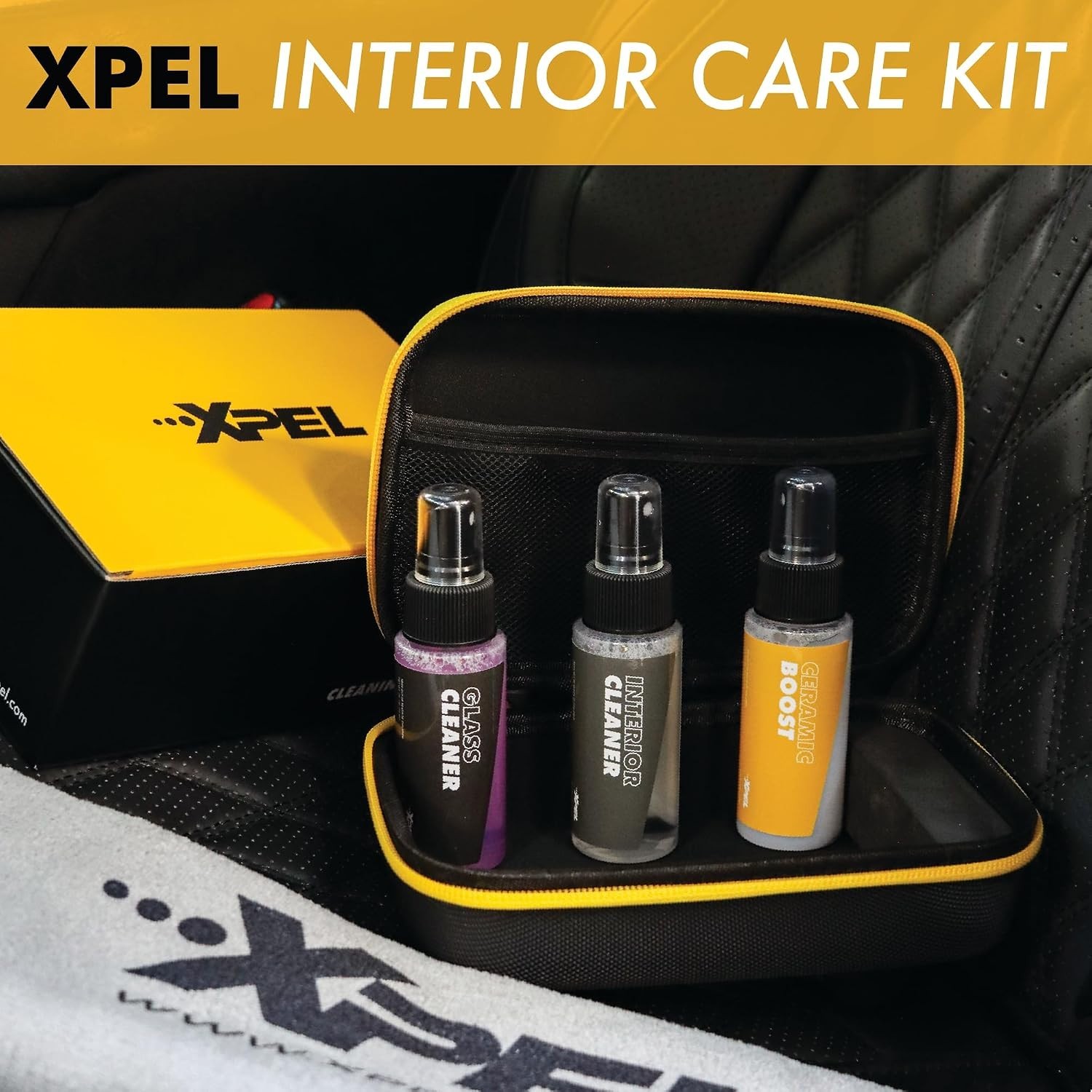 Ultimate Car Interior Care Kit: Cleaner, Ceramic Boost & Tint-Safe Glass Cleaner