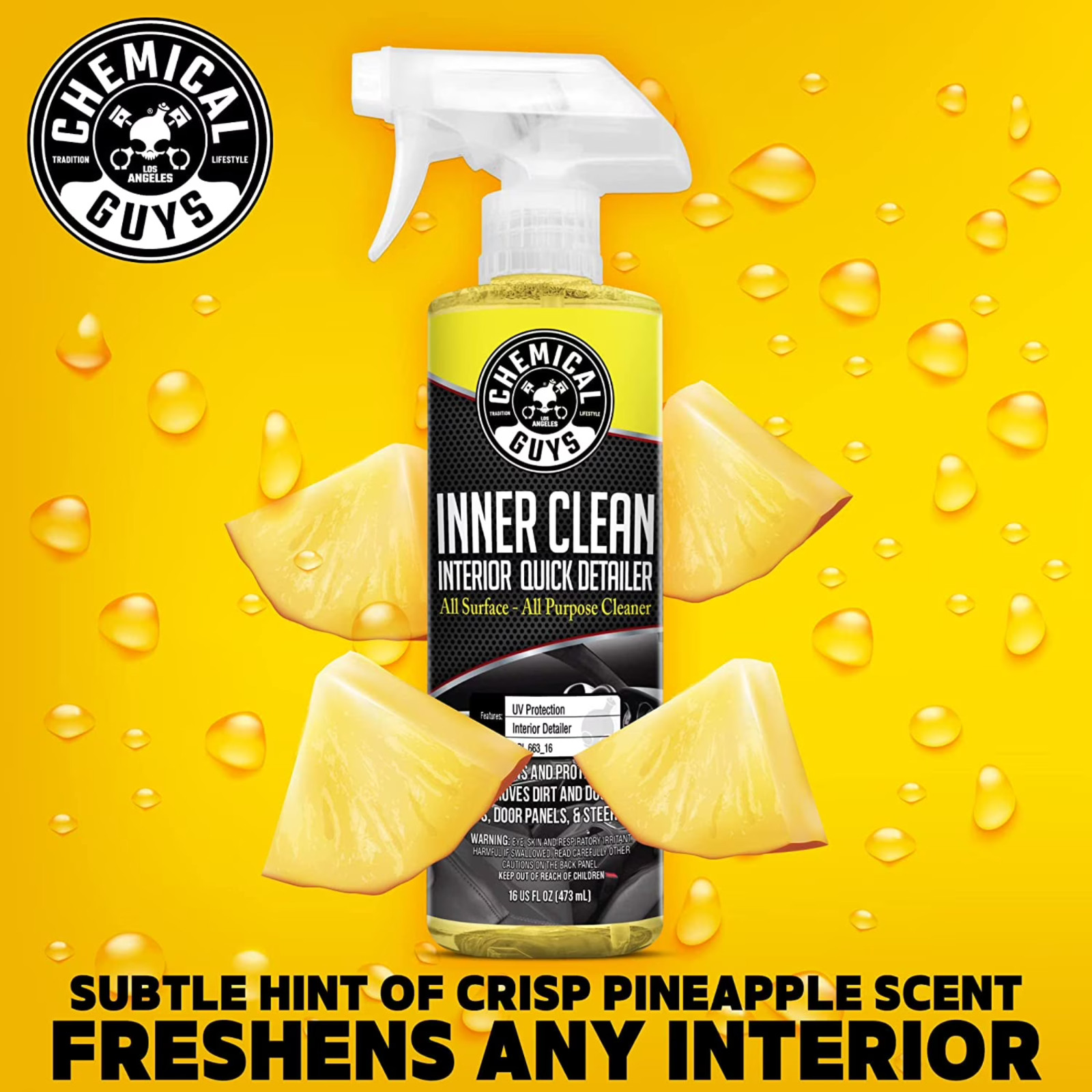 3 Pack Chemical Guys InnerClean Interior Quick Detailer & Protectant 16 oz Each