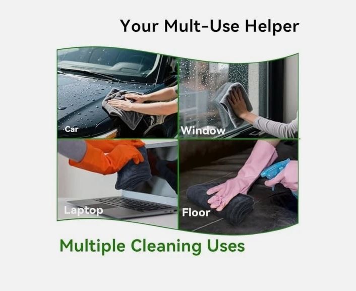 6Pack Car care Microfiber Detailing For Quattro Wash Mitt dry Towel Cleaning