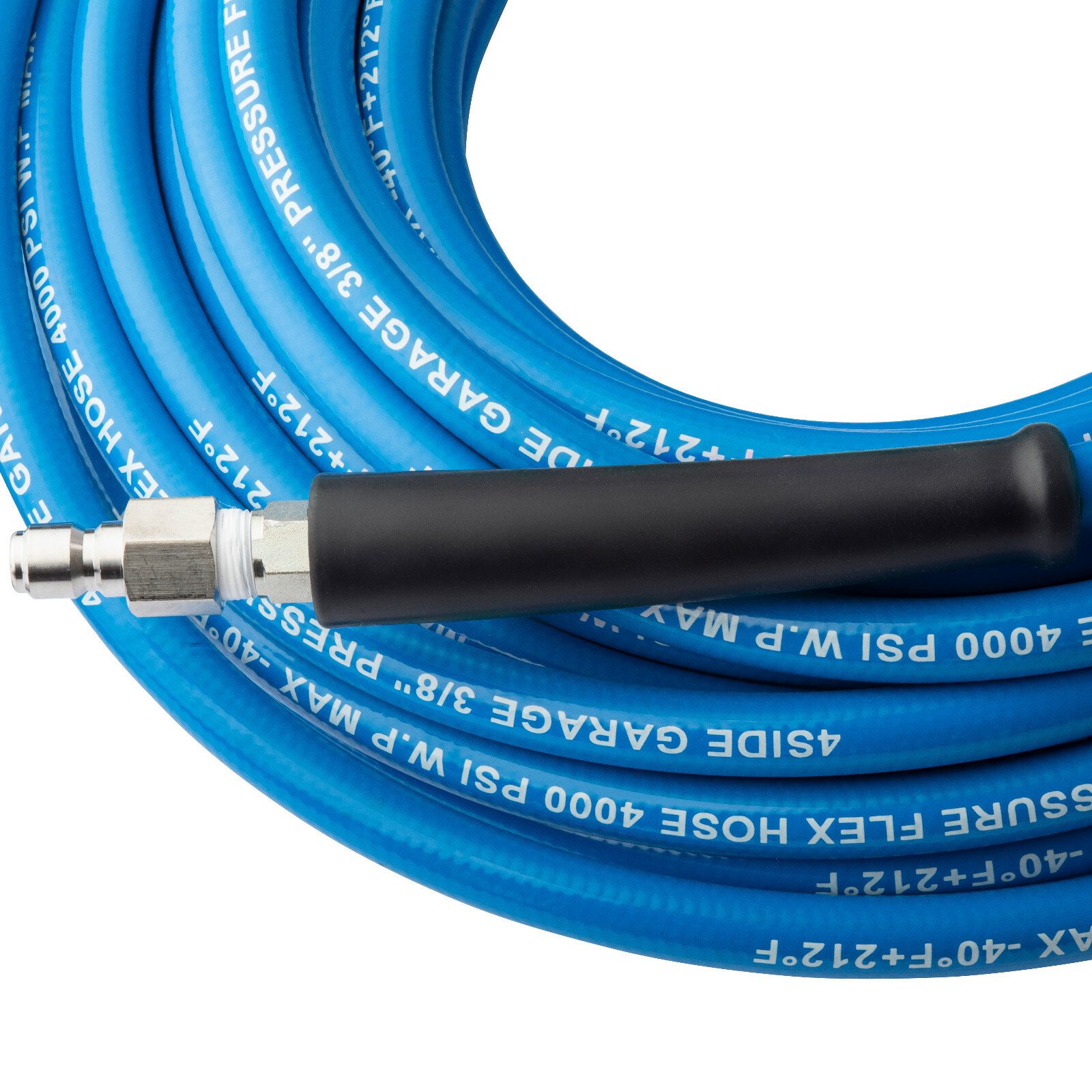 50Ft 4000PIS 3/8 Pressuer Washer Hose Flex with/NPTQuick connector+adapter