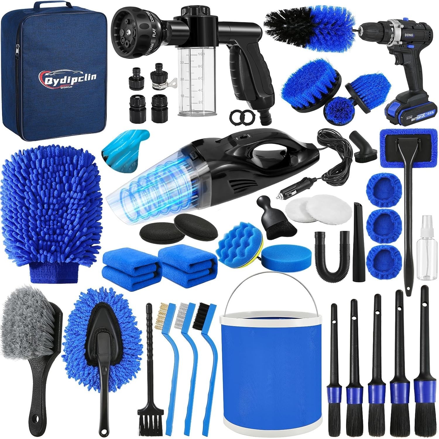 Comprehensive 45-Pcs Car Wash & Detailing Kit: Effortless Clean for All Vehicles