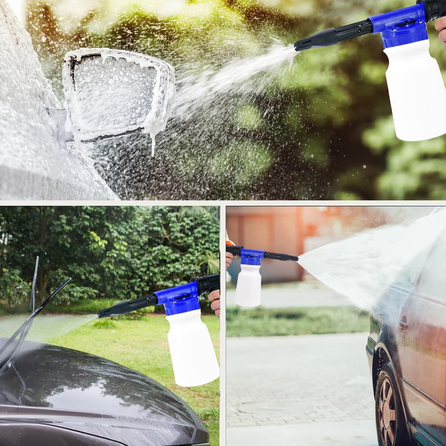 Car Wash Cleaning Kit with Foam Gun, Car Wash Brush with Long Handle, C…