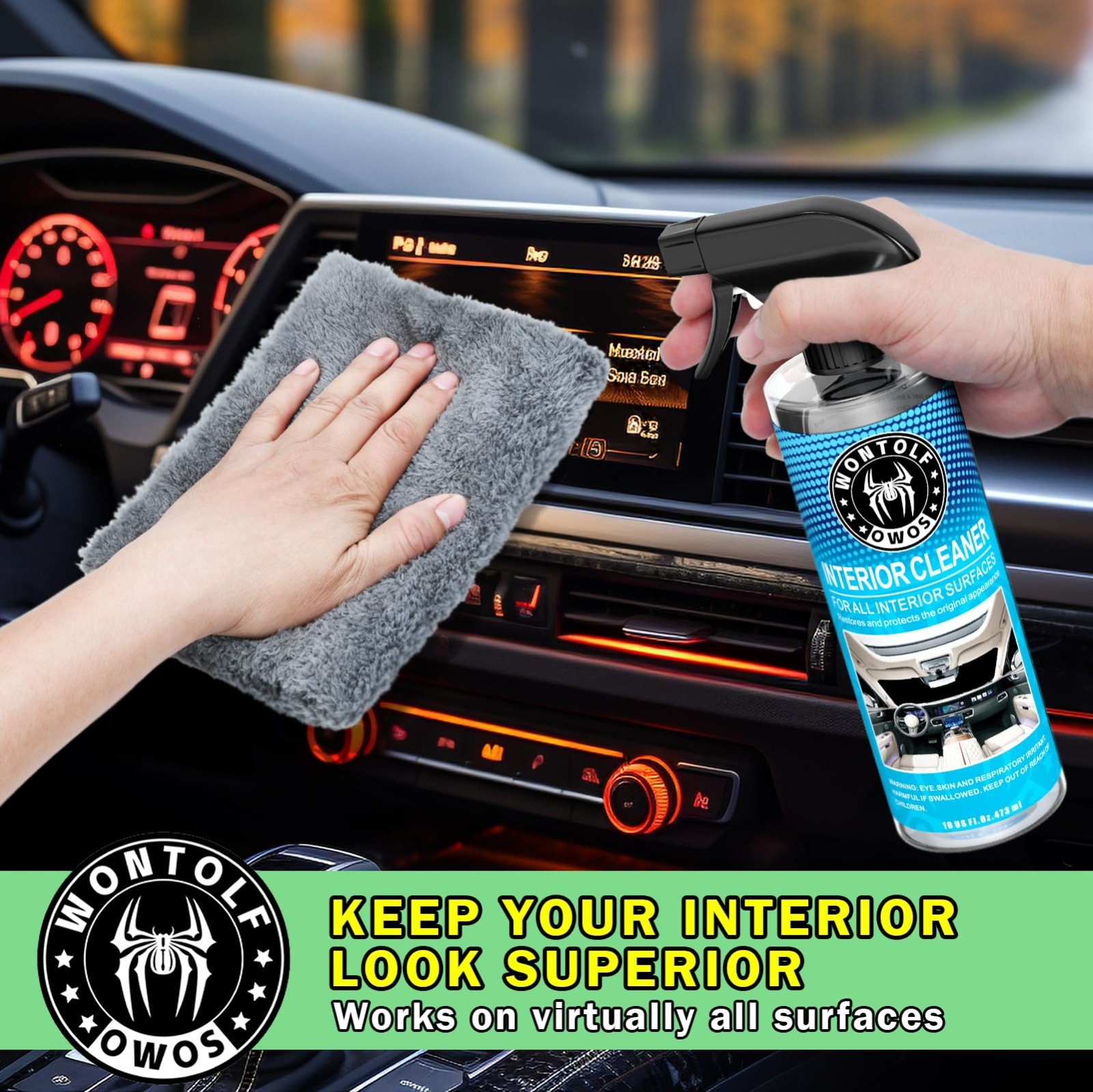 Complete Car Wash Cleaning Kit – Interior Detailing, Soap, Wheel Cleaner & Brush