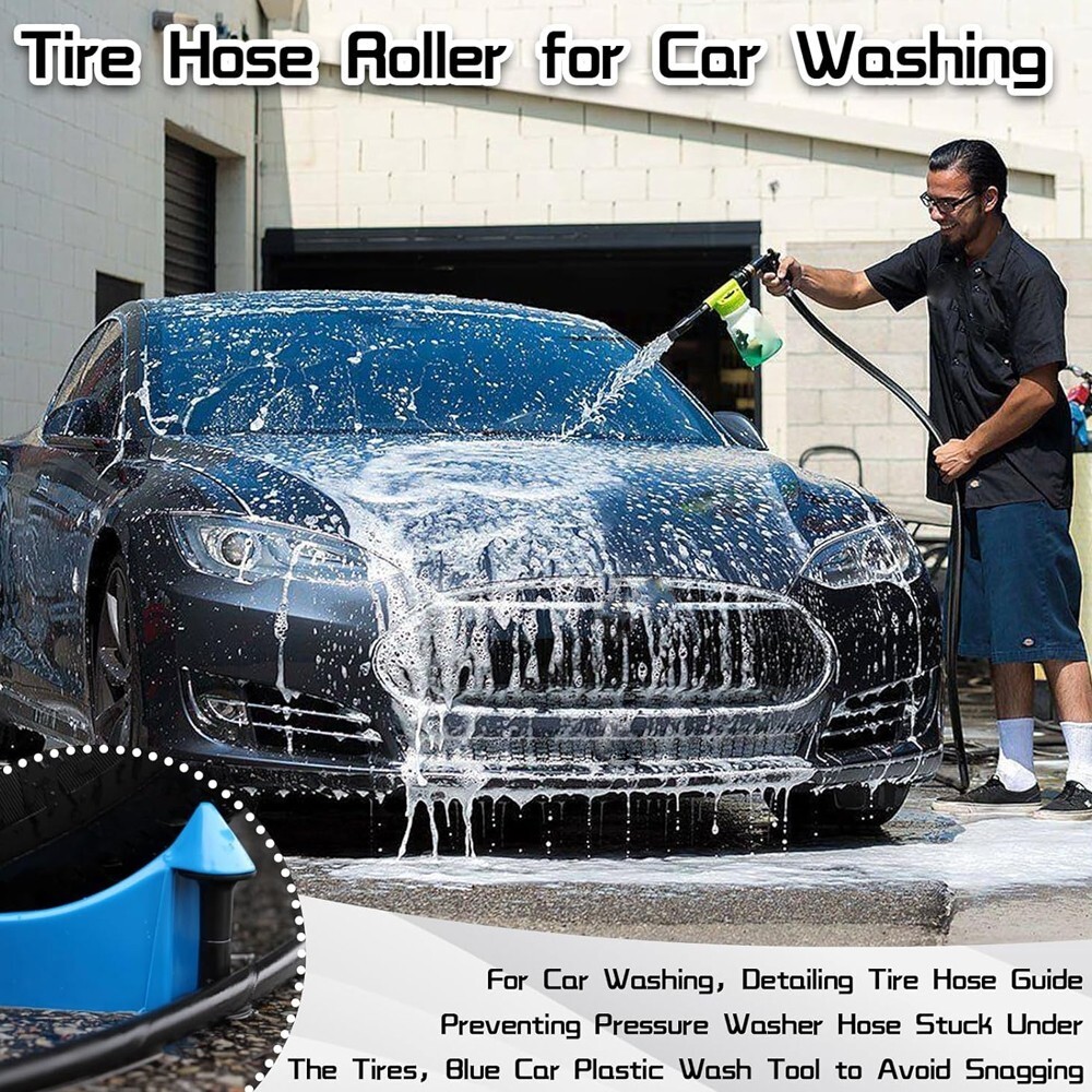 4× Car Washing Hose Guide Pressure Washer Hose Roller for Motorcycle Truck Tires