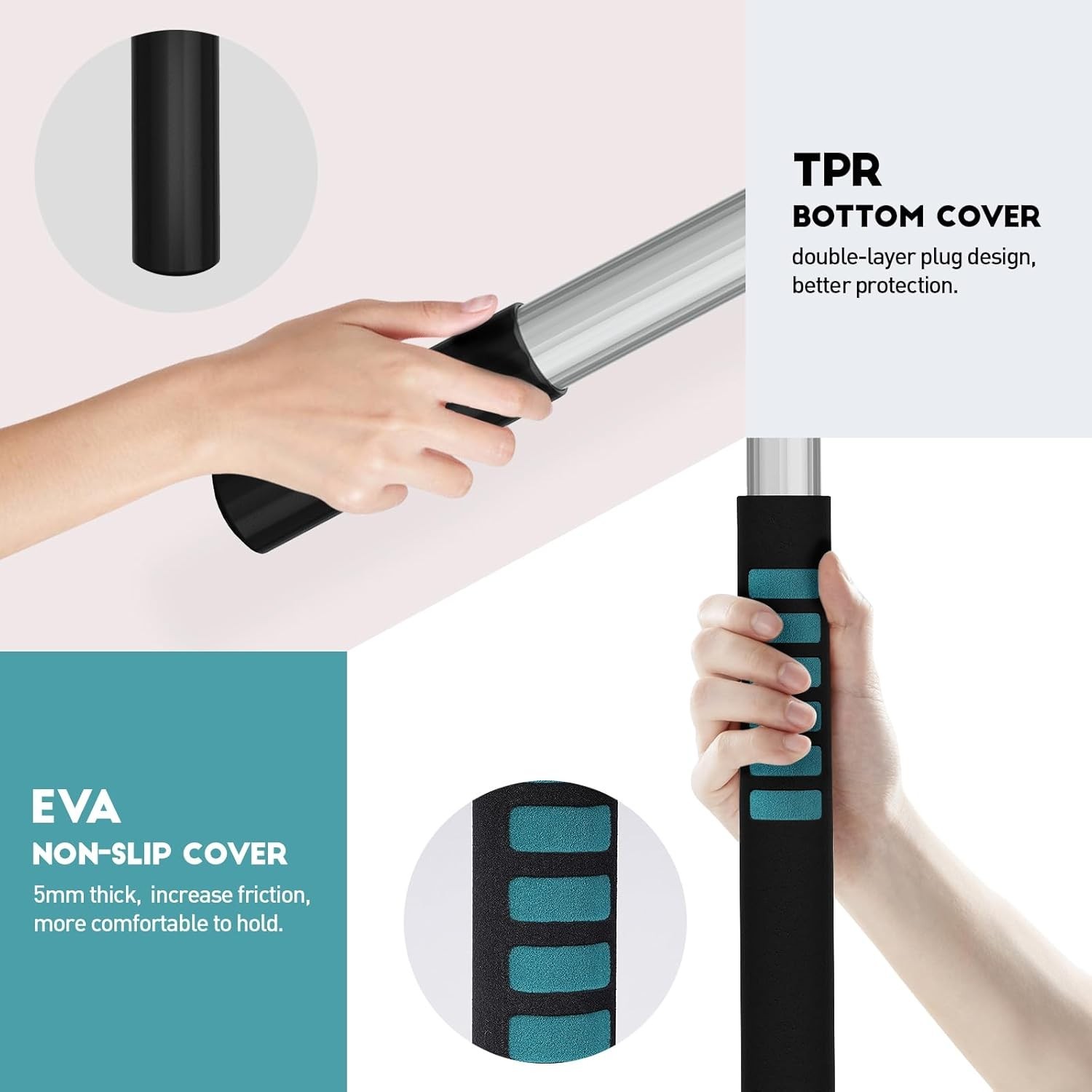 Luxury Car Cleaning Kit: 12FT Brush, Tire & Window Squeegee, Microfiber Mitt