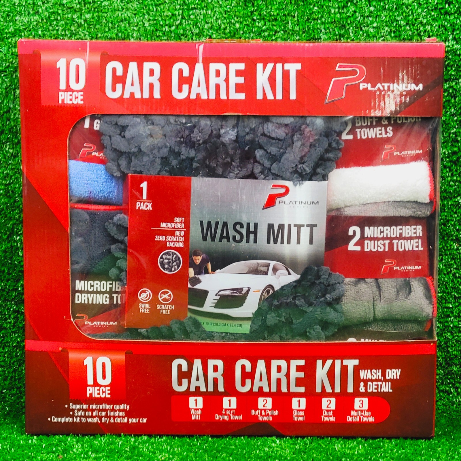 Car & Truck Detailing Platinum Series 10 Piece Car Care Kit Wash Dry Detail NEW