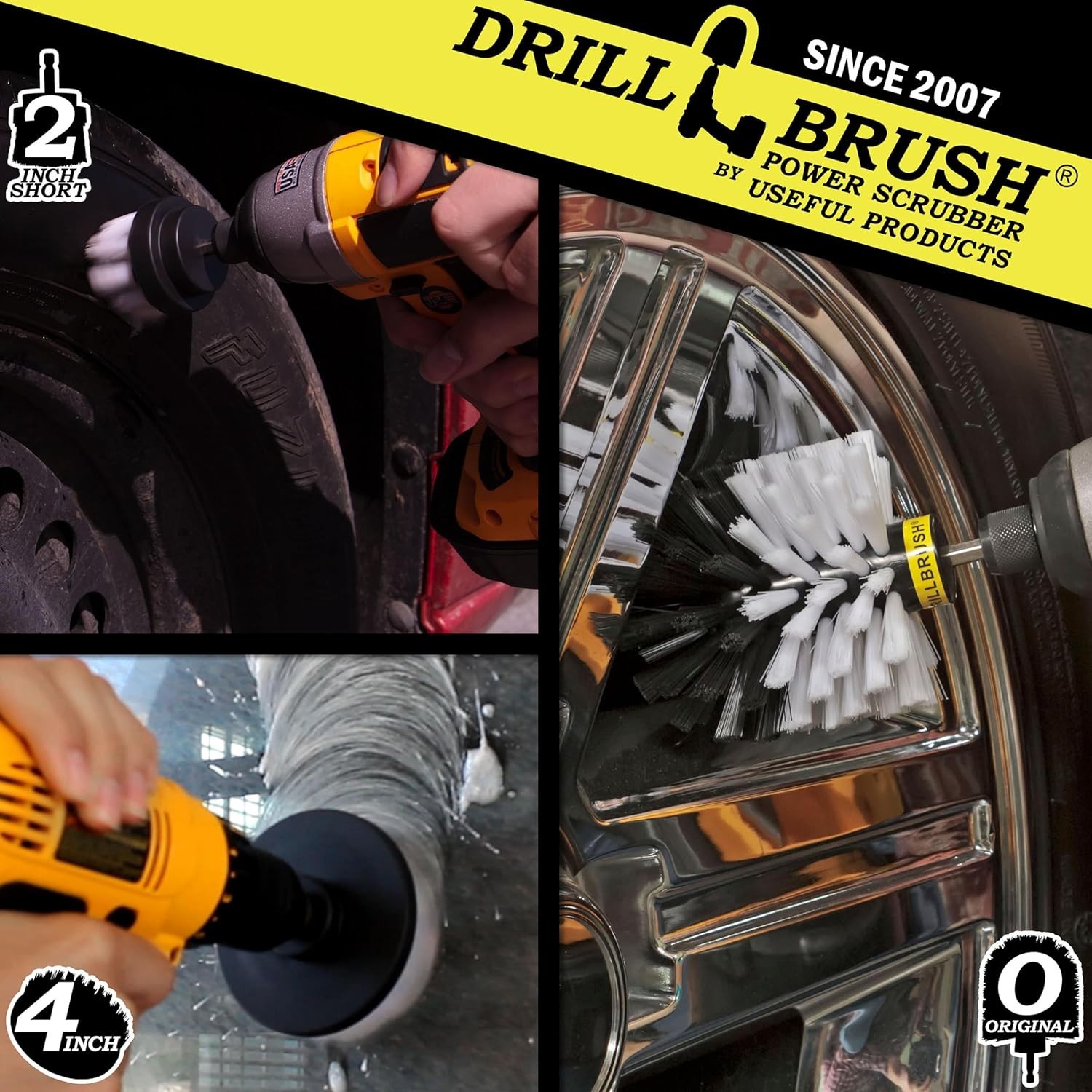 Ultimate Car Detailing Kit – 3 Drill Brush Set for Interior & Exterior Precision