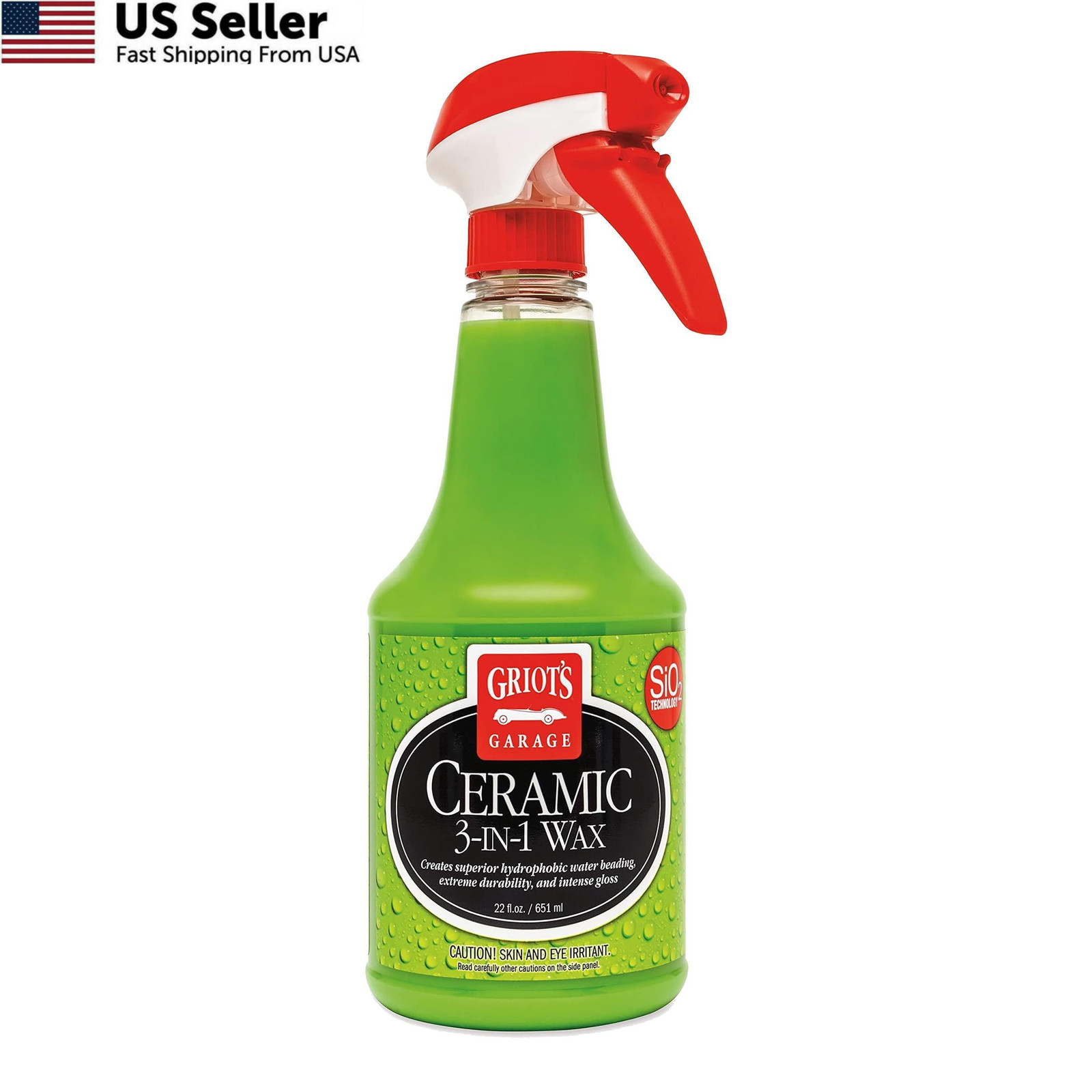 Griots Garage Ceramic 3-in-1 Wax SiO2 Spray 22 oz Car Protection 10978