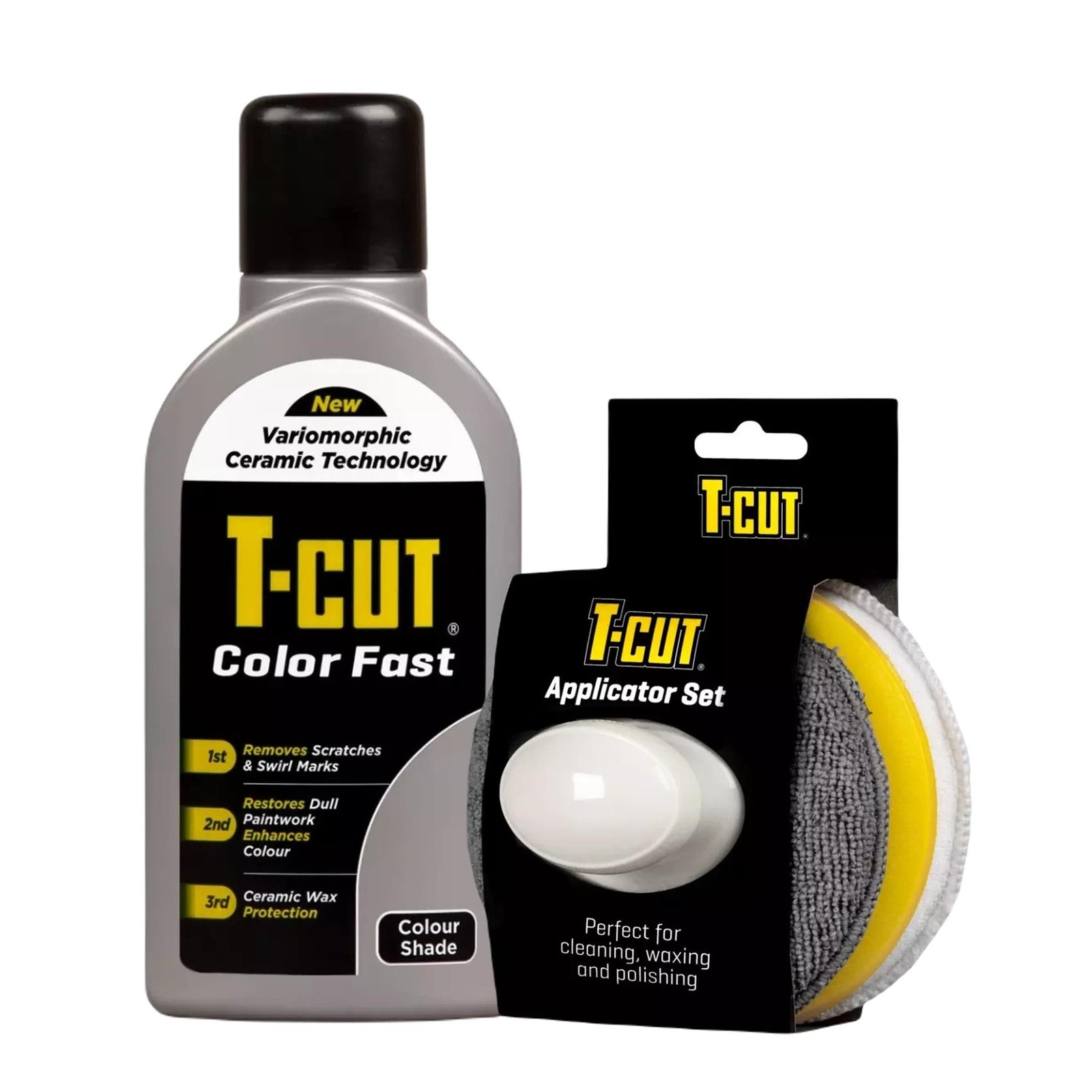 T-Cut Color Fast Silver Ceramic Wax Polish Scratch Remover 500ml + Applicator