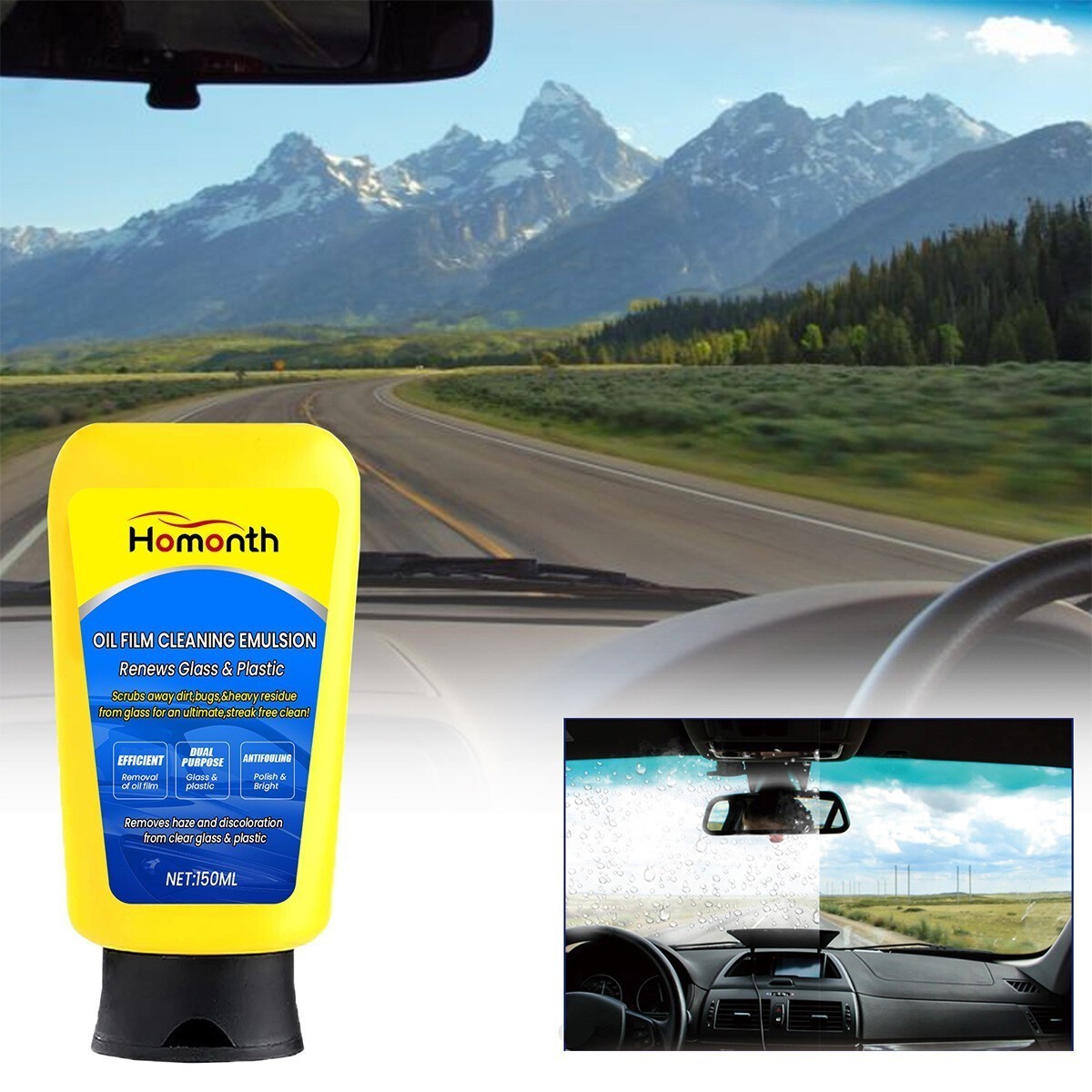 Oil Film Emulsion Glass Cleaner Cream Quick Effect Coating Cleaning Emulsion