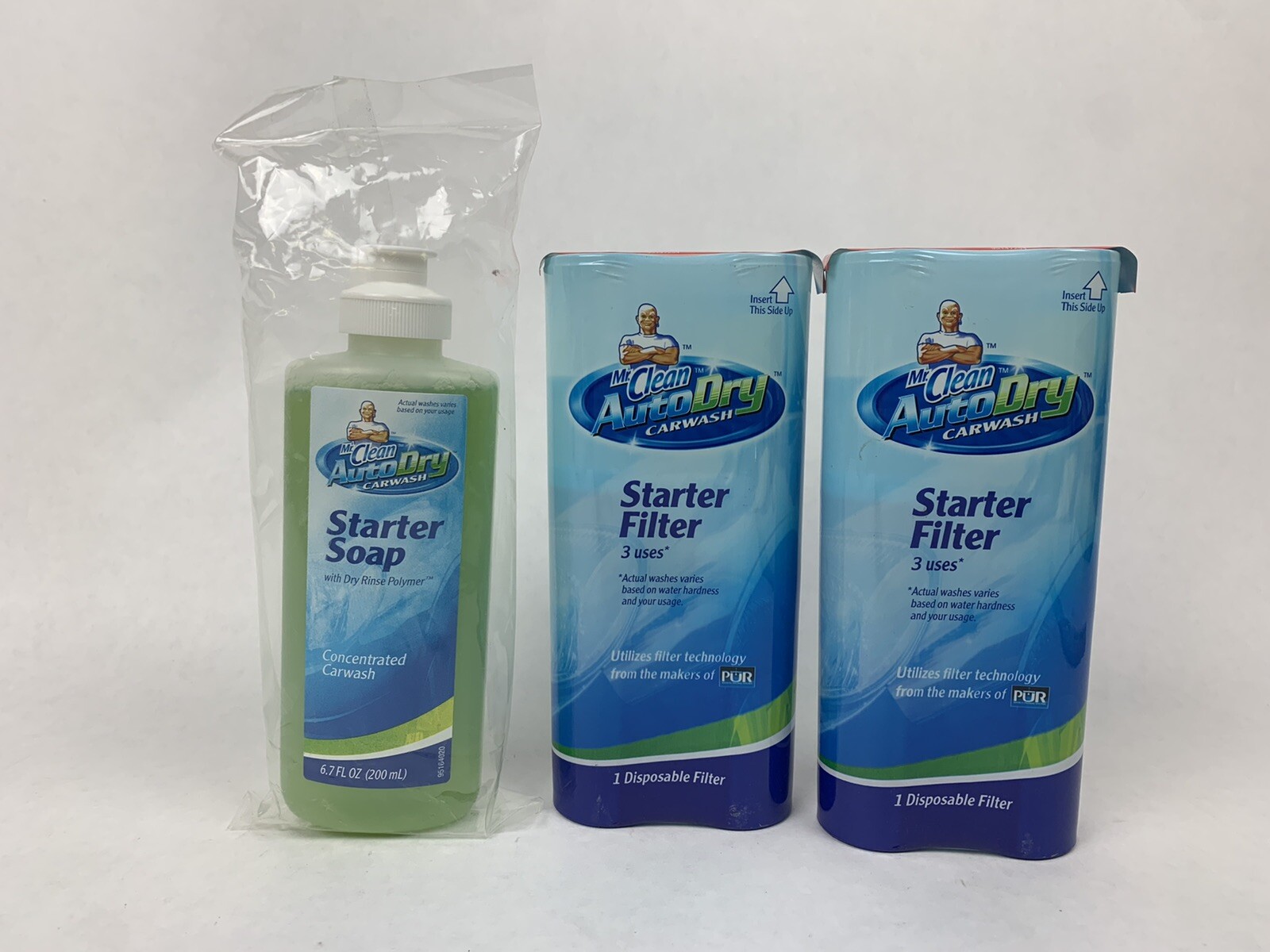 Mr. Clean Auto Dry Car Wash Starter Filter (6 uses) & Starter Soap (6.7 oz.) NEW