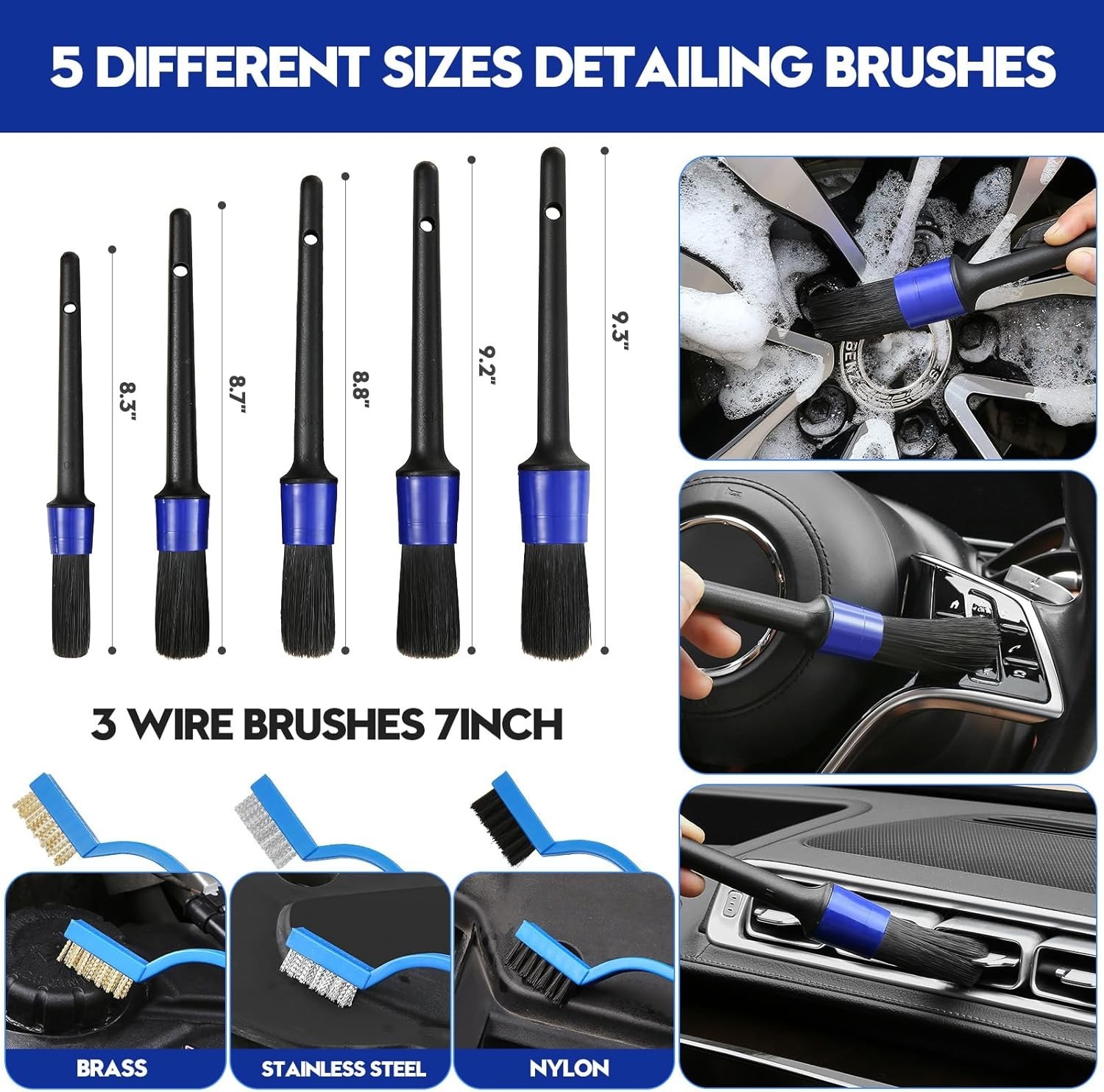 Comprehensive 45-Pcs Car Wash & Detailing Kit: Effortless Clean for All Vehicles