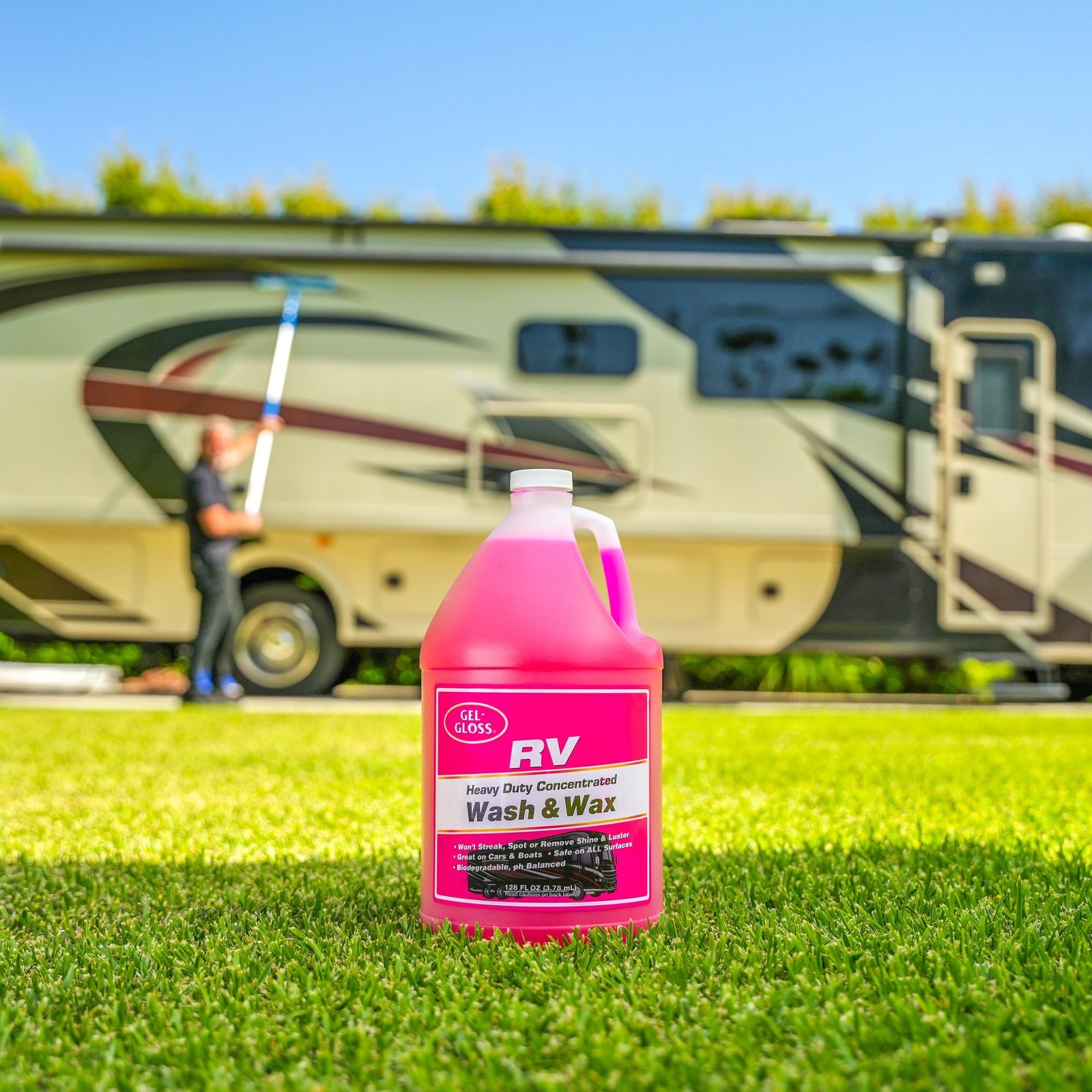 Gel Gloss RV Wash & Wax – Clean, Streak-Free, Reduced Water Spotting, pH