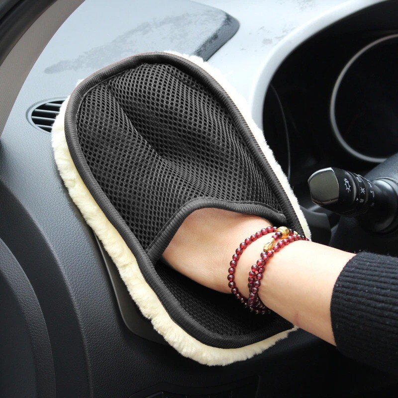 Car Styling Wool Soft Car Washing Gloves Cleaning Brush Motorcycle Washer Care