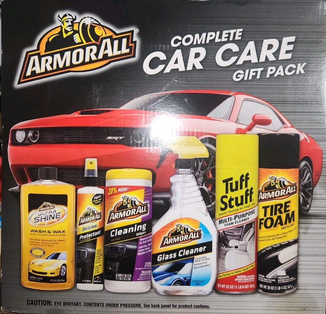 ArmorAll ~Complete Car Care Gift Pack 6 Piece Kit Auto Detailing Wax Wipes Foam