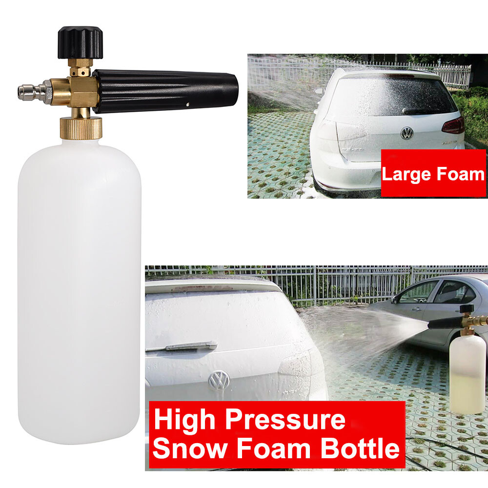 1/4″ Snow Foam Washer Gun 1L Car Wash Soap Lance Cannon Spray Pressure Bottle