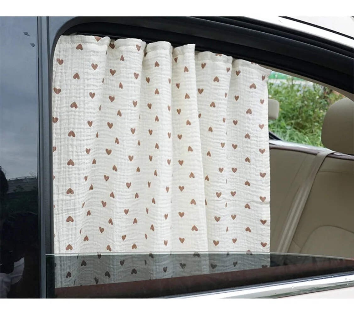 Cartoon Car Curtains Car Sunshade Side Curtains Embedded Rail Car with Sun