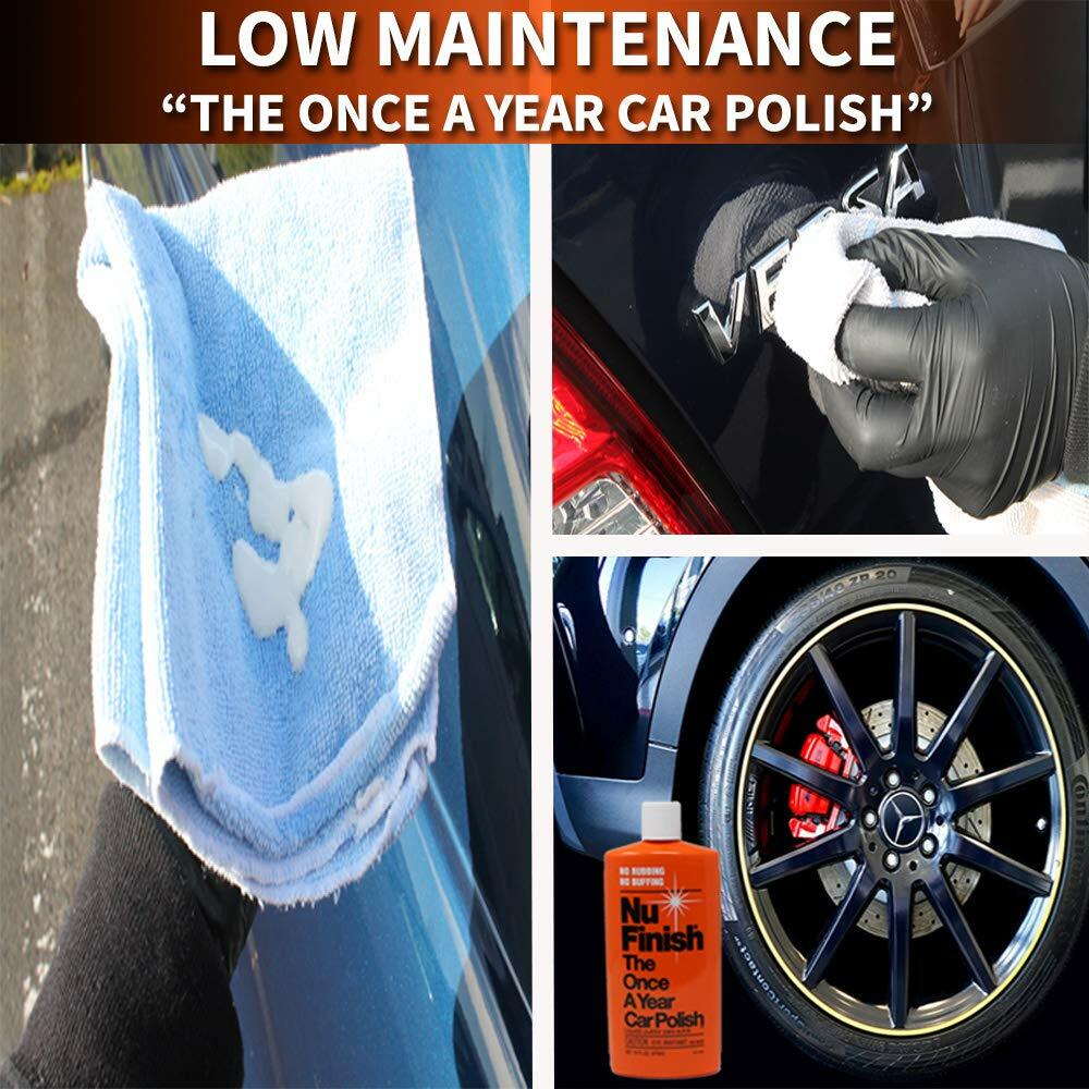 Nu Finish LIQUID CAR POLISH NO RUBBING NO BUFFING Boats Airplanes Motorcycles HQ