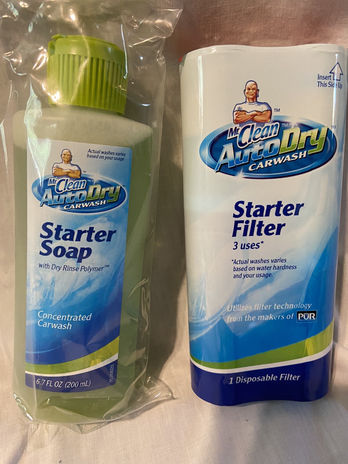 Mr. Clean Auto Dry Car Wash Starter Filter (3 uses) & Starter Soap (6.7 oz.)