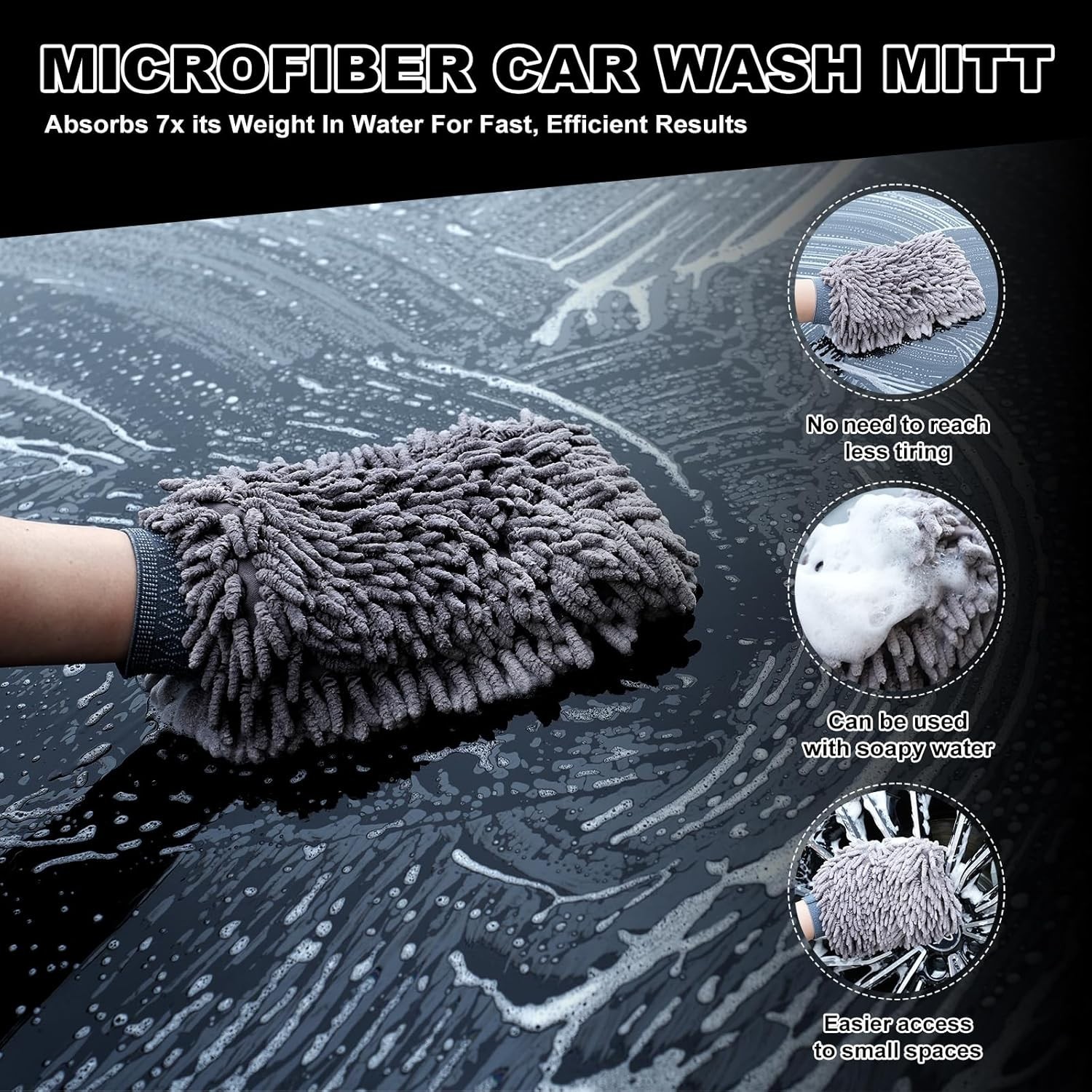 9Pcs Car Wheel & Tire Brush Kit, Wheel Cleaner Brush, Soft-bristled Rim Brush…