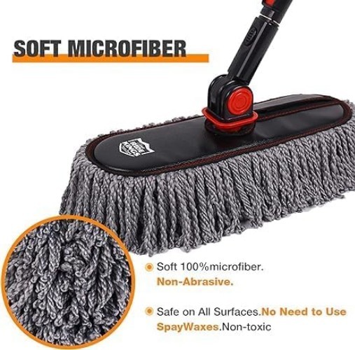 Extendable Car Duster Kit – Scratch Free Brush Mop